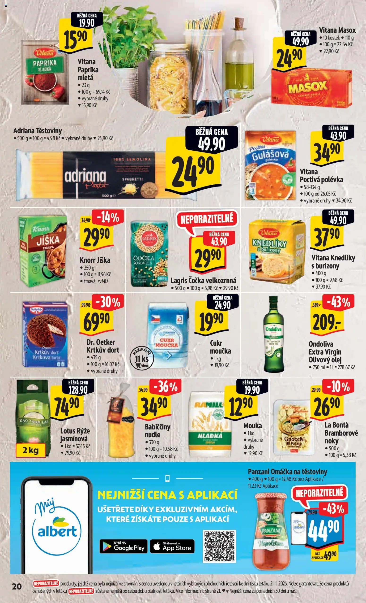 Albert leták - Hypermarket od 28.01.2026 | Strana: 27 | Produkty: Knorr, Mouka, Nudle, Gnocchi