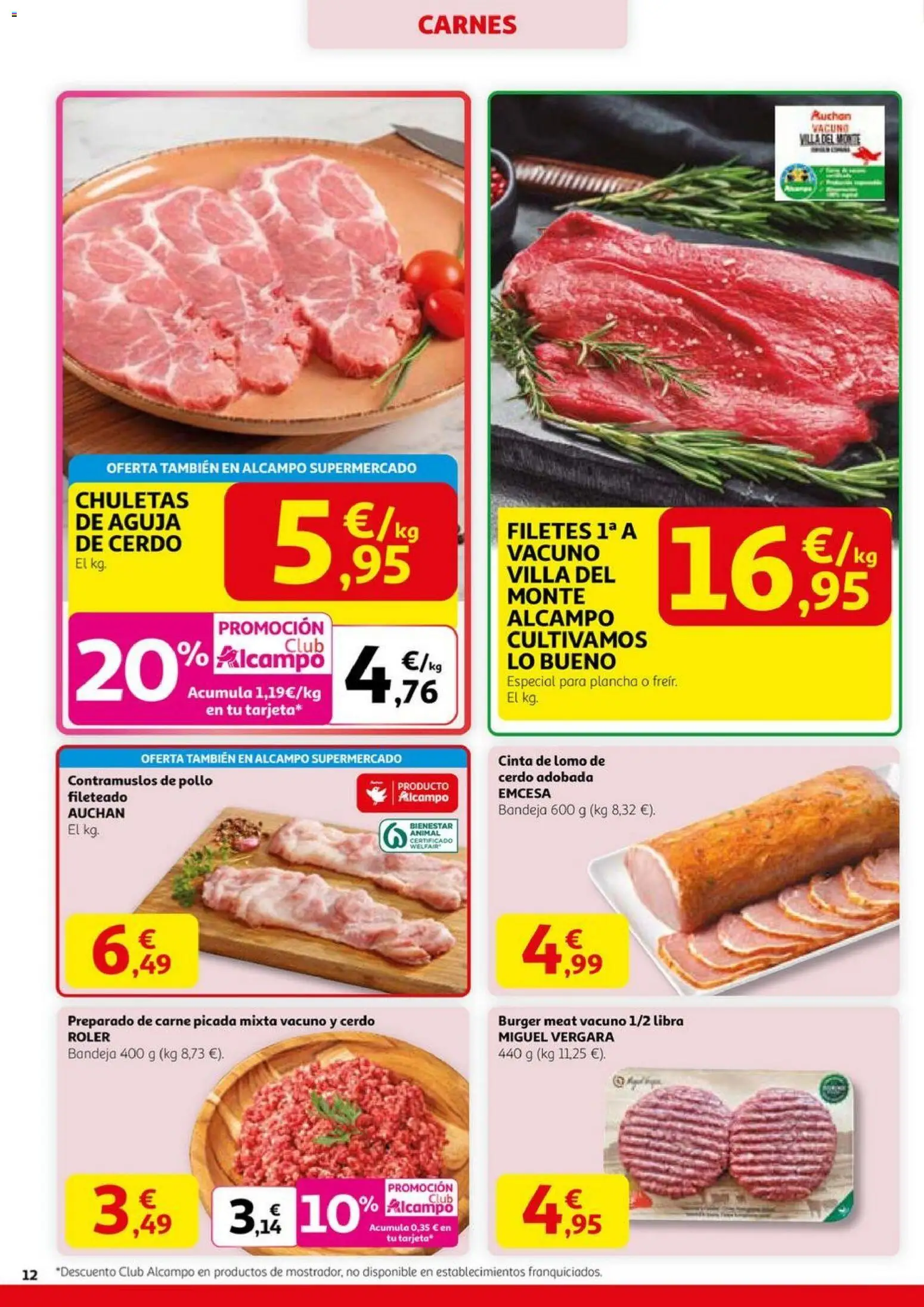 Alcampo - Black Friday │ válido desde el 06.11.2025 | Página: 12 | Productos: Cerdo, Plancha, Bandeja