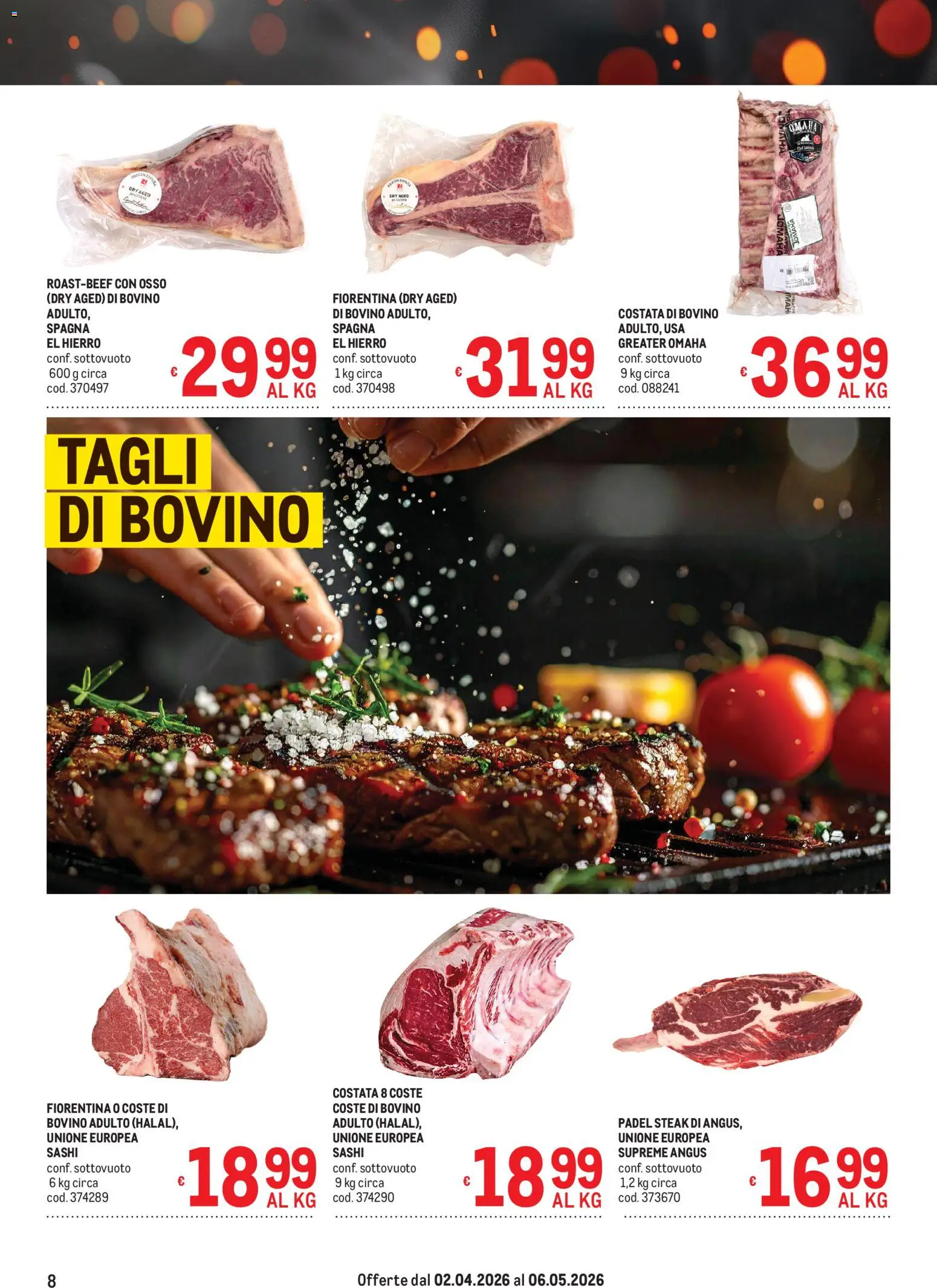 Volantino Metro del 02.04.2026 | Pagina: 8 | Prodotti: Bovino