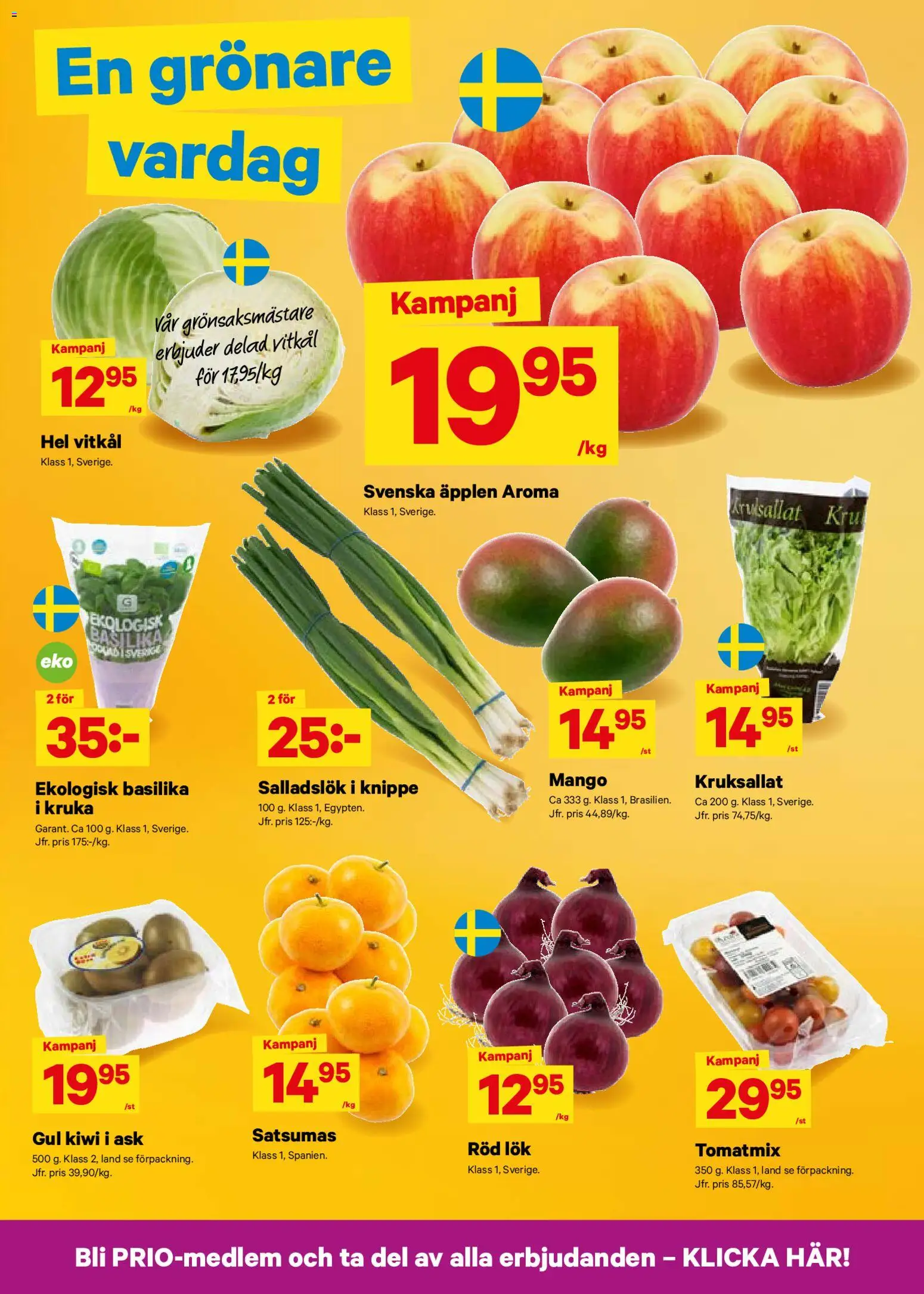 City Gross reklamblad aktuell från 17.11.2025 | Sida: 3 | Produkter: Kruka, Vitkål, Äpplen, Kiwi