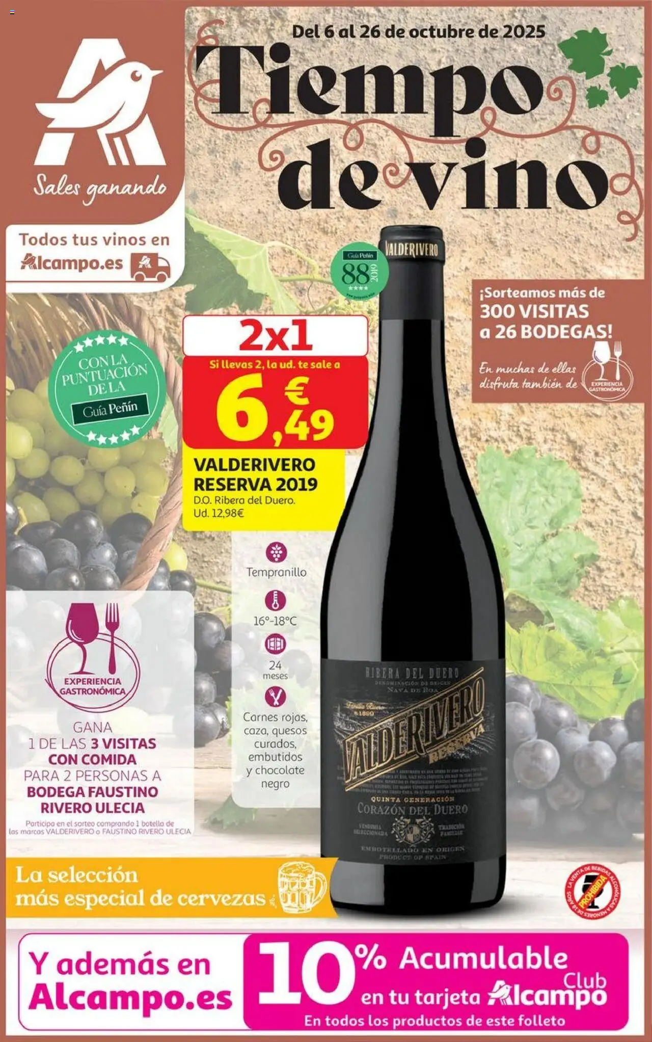 Alcampo - HP Aragón │ válido desde el 06.10.2025 | Página: 1 | Productos: Chocolate, Vino, Té, Νυχτικό