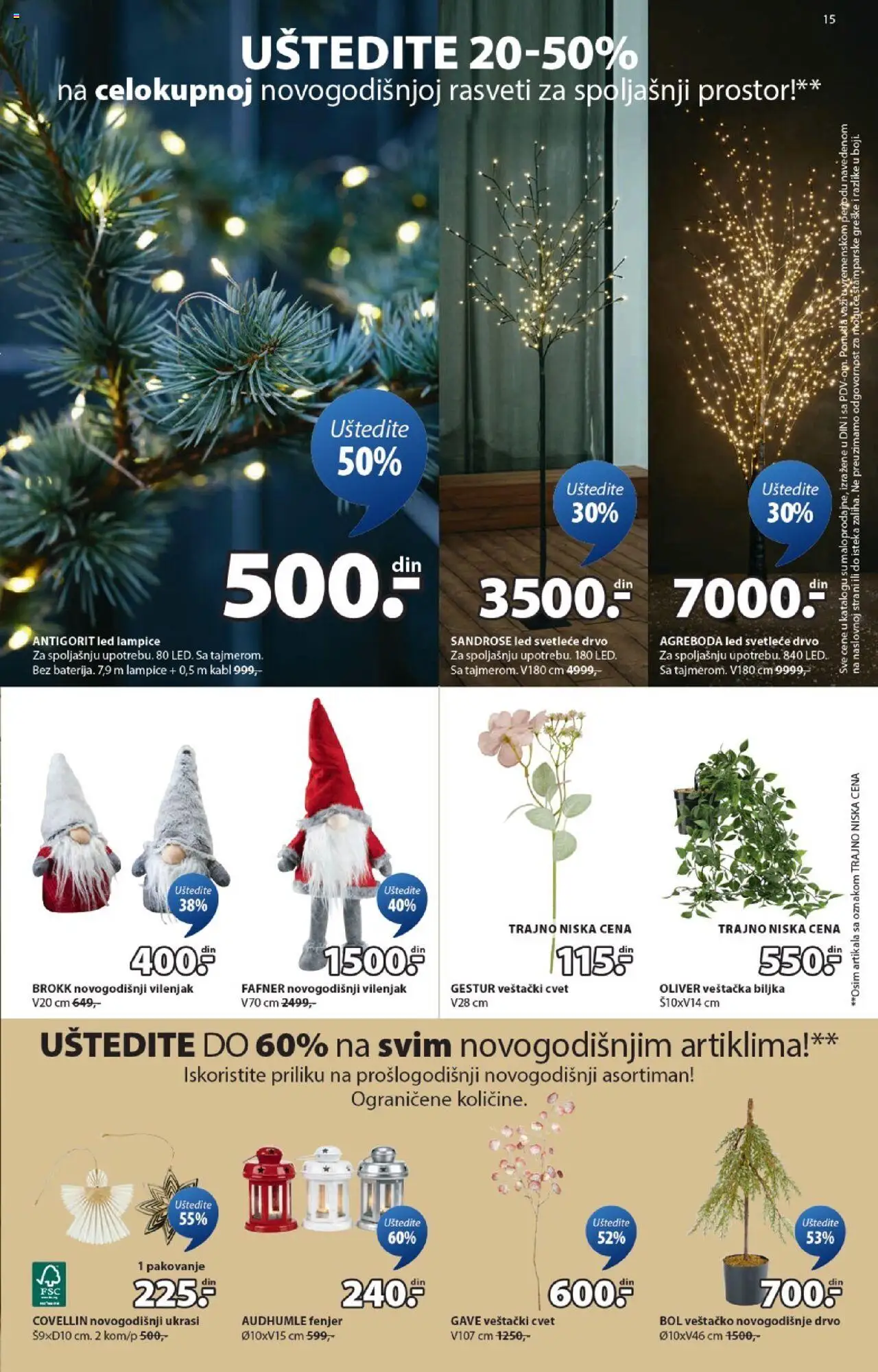 Jysk katalog - važi od 08.10.2025 | Strana: 15 | Proizvode: Lampice, Kabl, Pakovanje, Svetleće Drvo