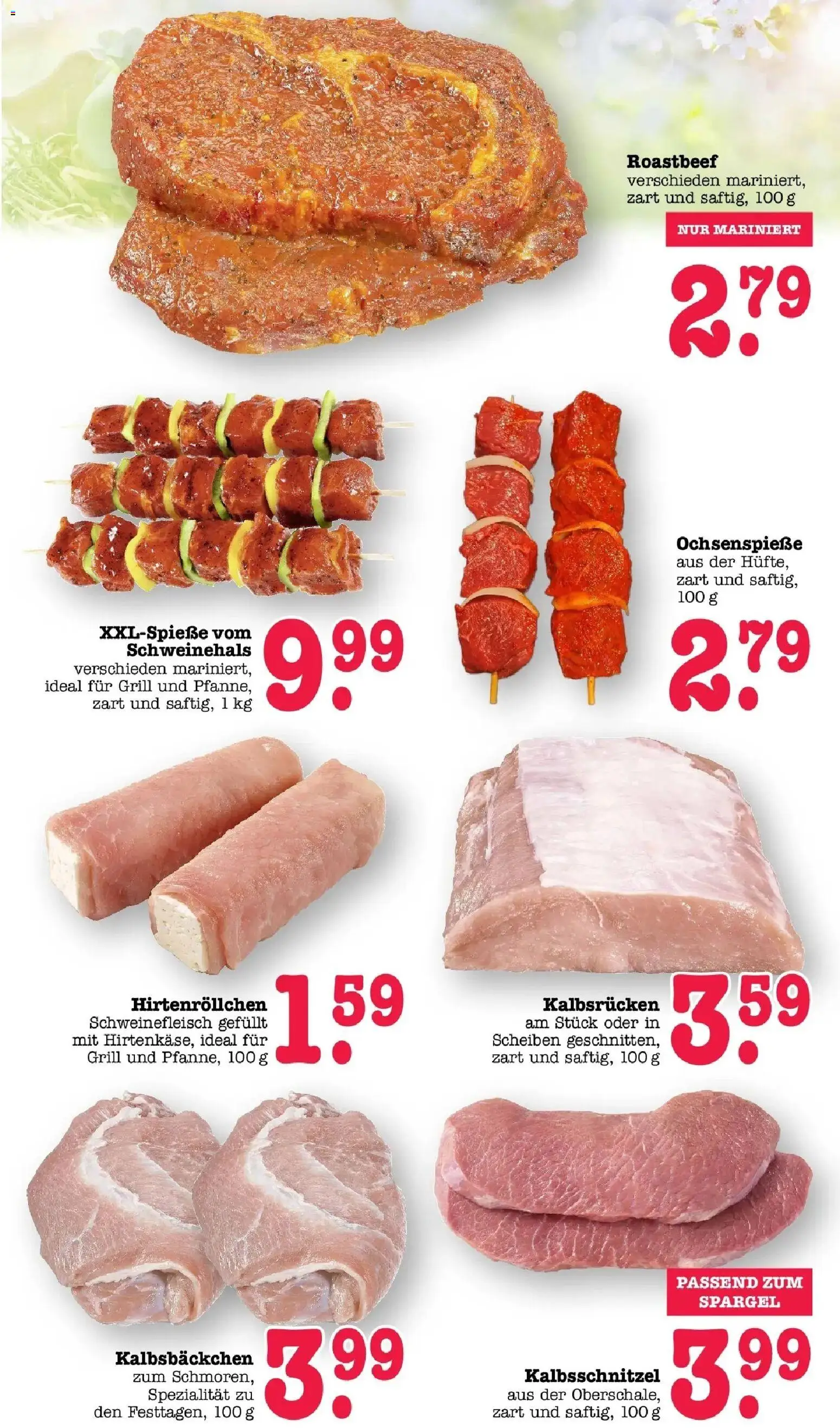 E center Prospekt Mannheim-Wohlgelegen	 – gültig ab 29.03.2026 | Seite: 12 | Produkte: Grill, Spargel, Roastbeef, Schweinefleisch