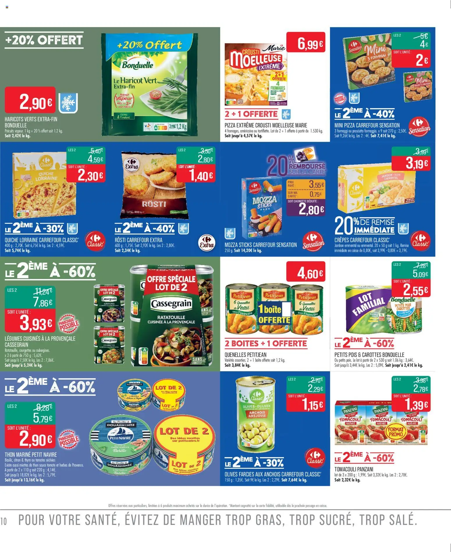 {H1} | Page: 10 | Produits: Carottes, Citron, Pois, Tomates