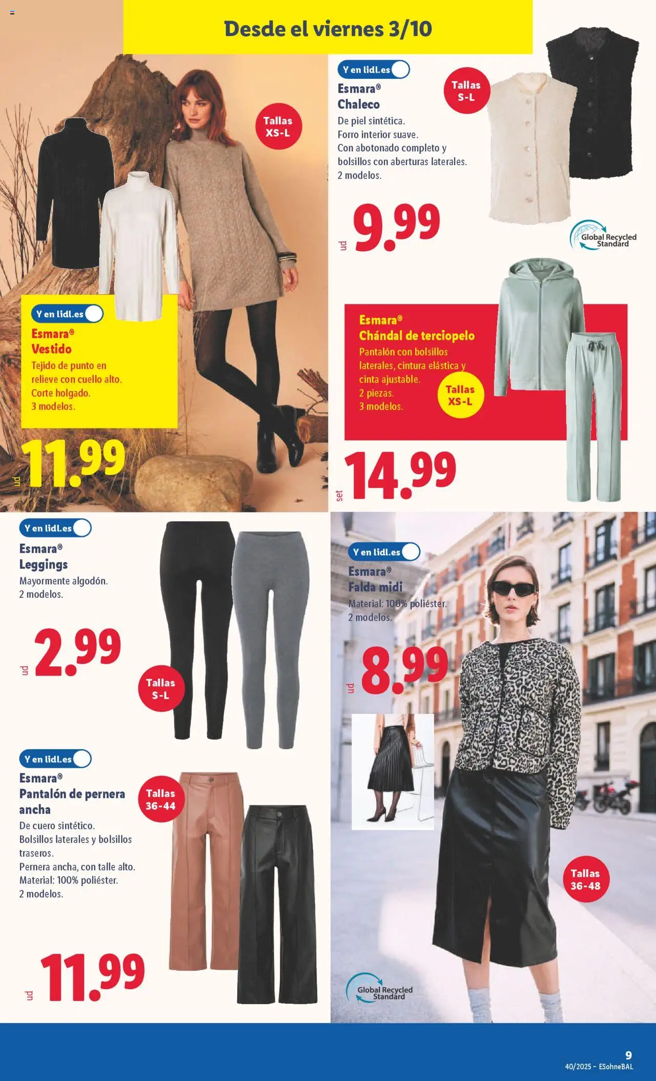 Lidl catálogo de bazar MAD │ válido desde el 29.09.2025 | Página: 17 | Productos: Falda midi, Chaleco