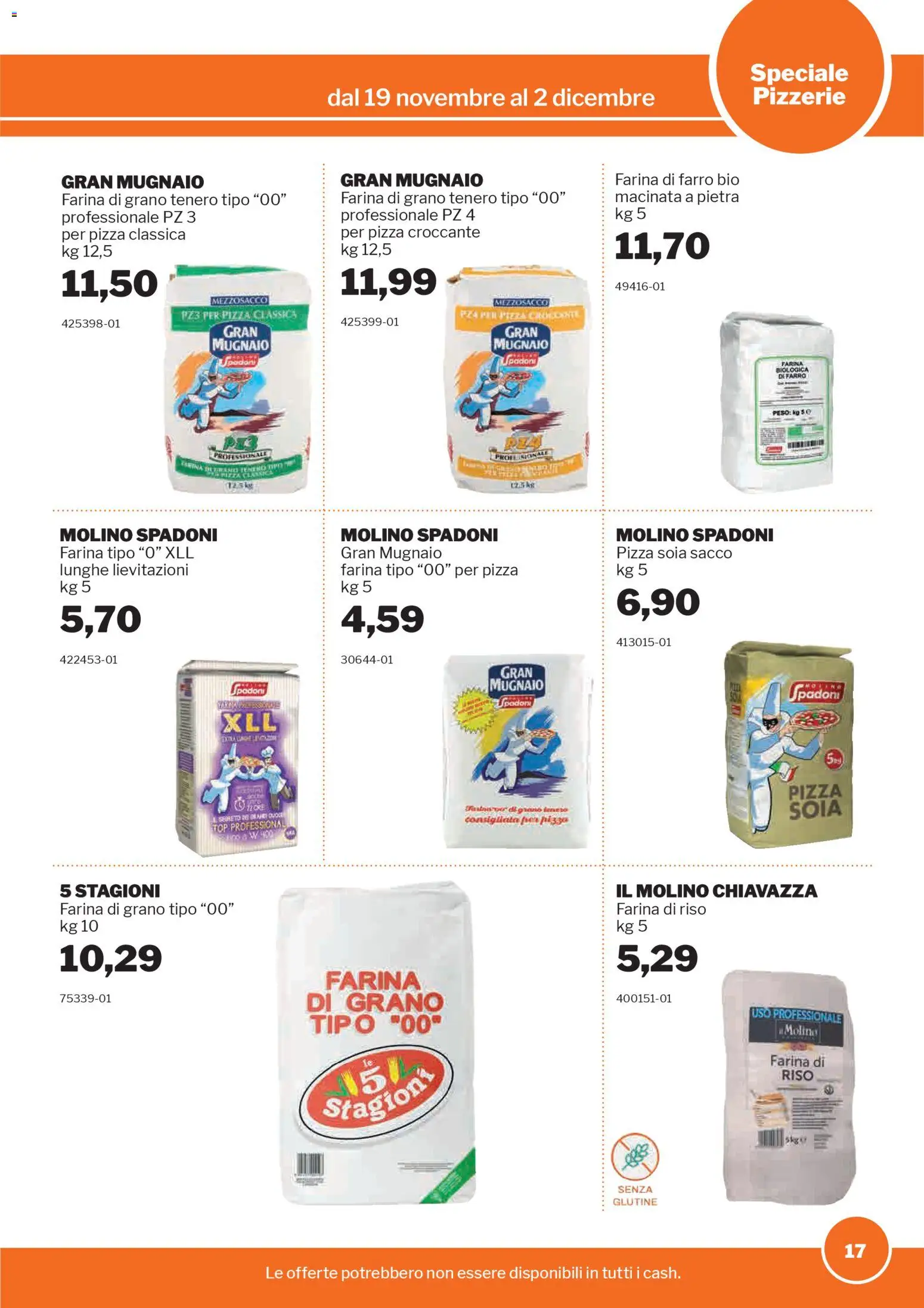 Volantino Sogegross del 19.11.2025 | Pagina: 17 | Prodotti: Pizza, Riso, Top, Farro