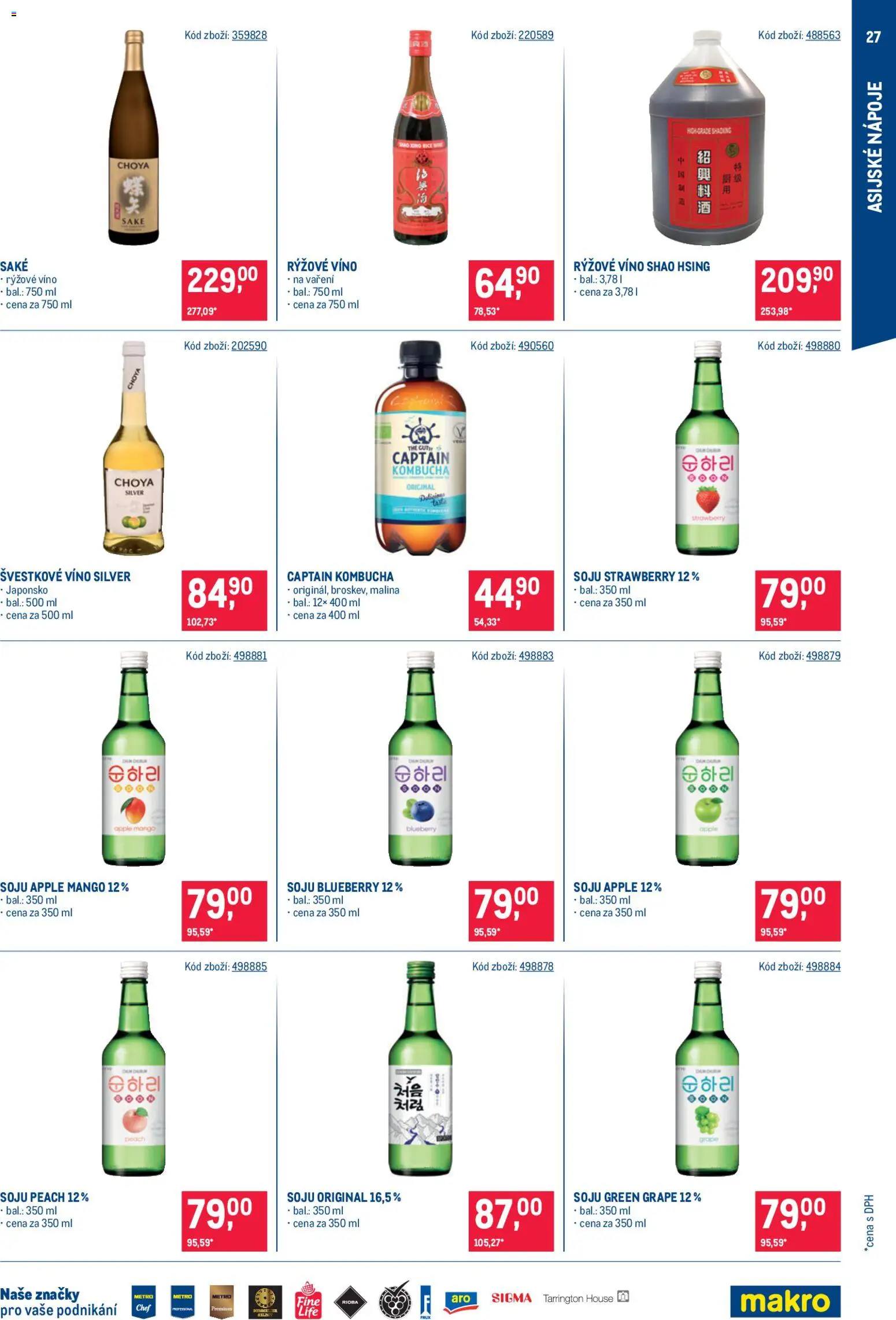 Makro leták - Asie od 28.01.2026 | Strana: 27 | Produkty: Kombucha, Víno, Apple, Rýžové víno