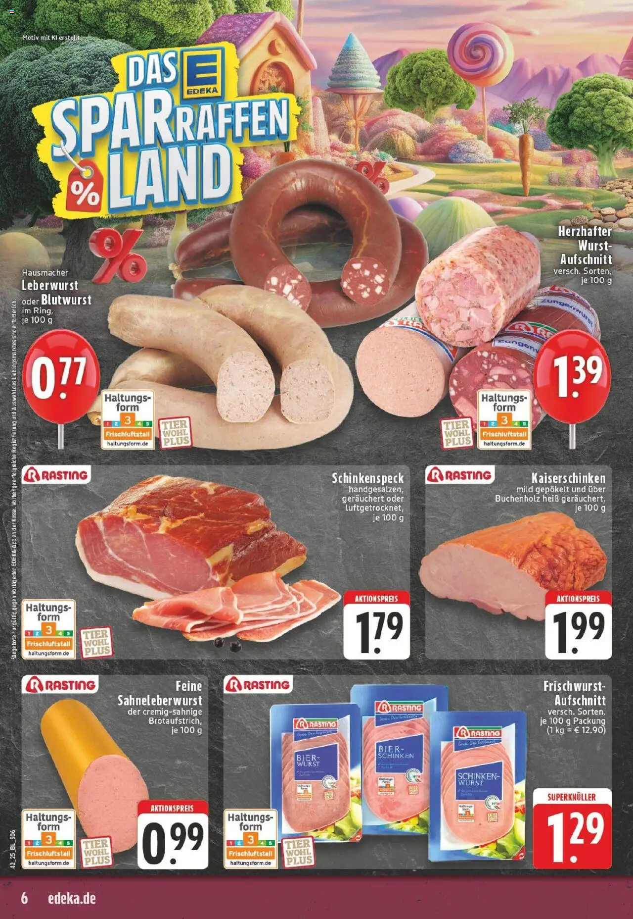 Edeka prospekt Lienen	 – gültig ab 13.10.2025 | Seite: 6 | Produkte: Bier, Wurst, Schinken