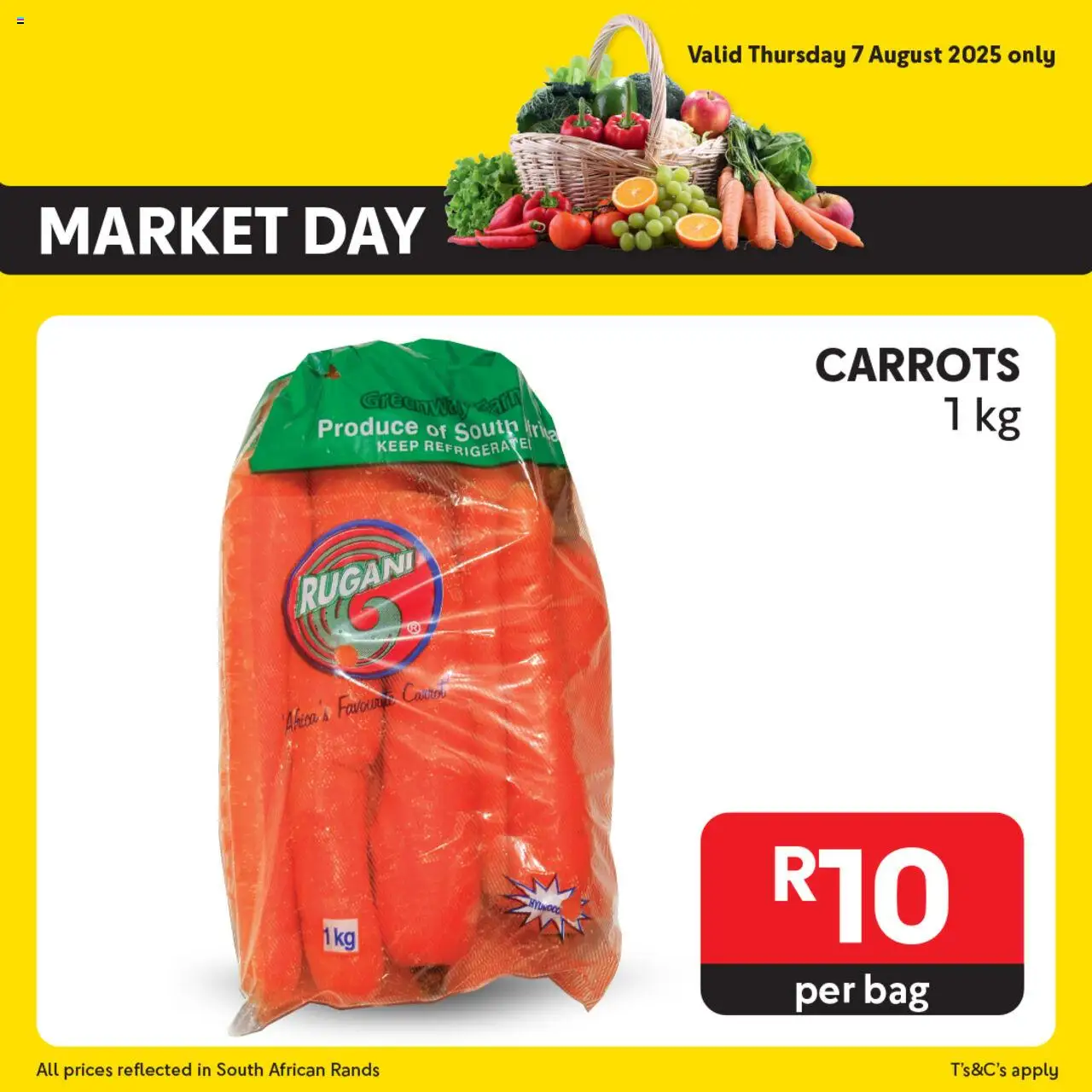Makro Market Day │ valid from 07.08.2025 | Page: 3 | Products: Bag, Carrots