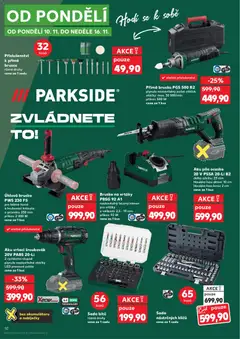 Náhled letáku Přímá bruska PGS 500 B2, plynule nastavitelný počet otáček otáčky: max. 30 000/min příkon: 500 W cena za 1 kus od 05.11.2025 | Strana: 10 | Produkty: Bruska, Přímá bruska, LED pracovní světlo, Pila