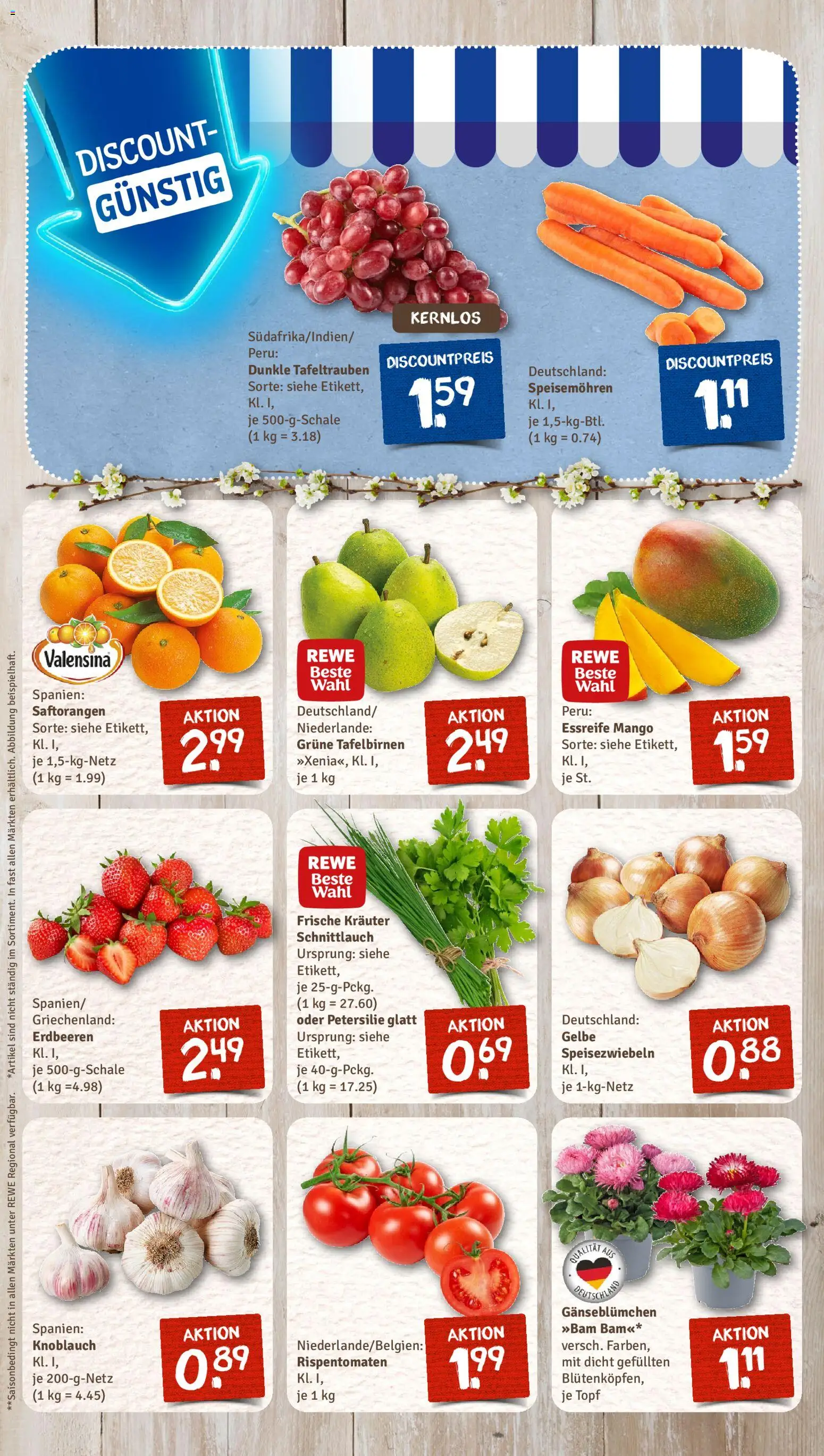 Nahkauf Prospekt – gültig ab 30.03.2026 | Seite: 6 | Produkte: Valensina, Mango, Knoblauch, Erdbeeren
