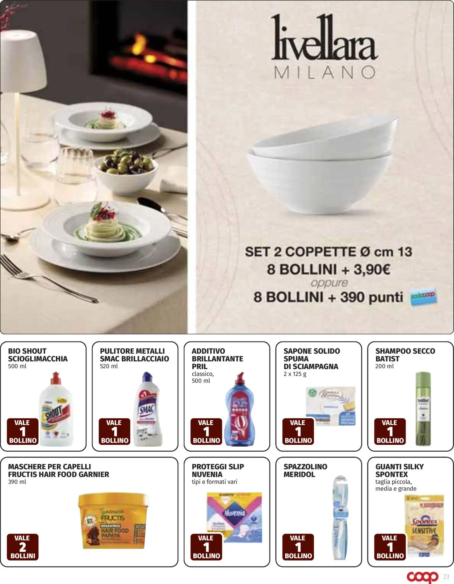 Volantino COOP del 12.03.2026 | Pagina: 23 | Prodotti: Sapone, Proteggi slip, Slip, Guanti
