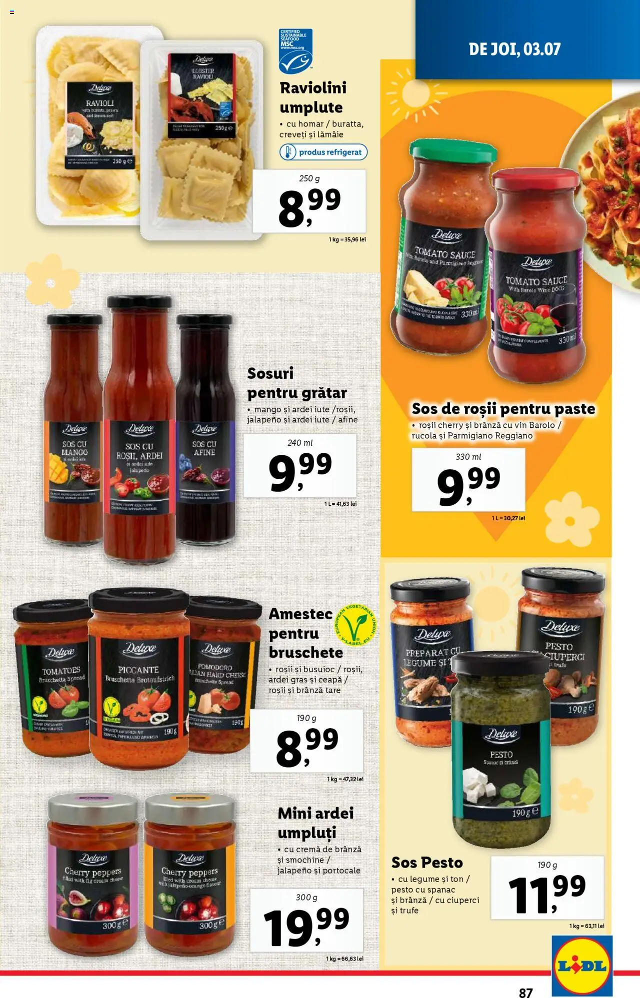 Catalog Lidl – valabil de la 30.06.2025 | Pagină: 87 | Produse: Ciuperci, Roșii, Paste, Ceapă