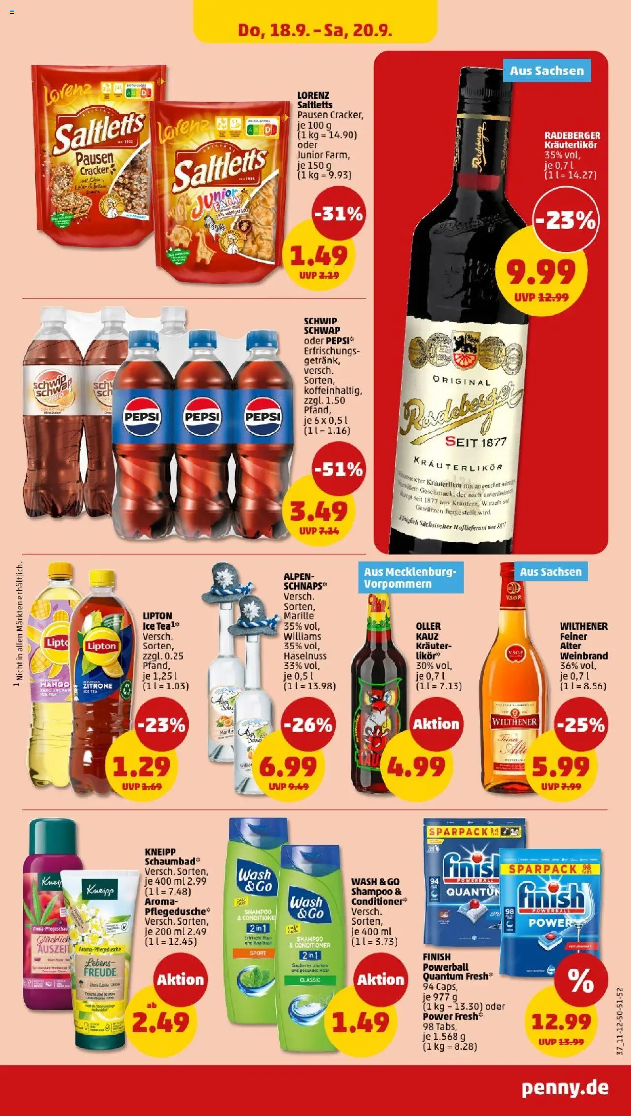 Penny - Mecklenburg-Vorpommern – gültig ab 15.09.2025 | Seite: 39 | Produkte: Likör, Shampoo, Zucker, Zitrone
