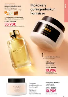 Oriflame-mainoslehti voimassa 11.03.2026 alkaen | Sivu: 45 | Tuotteet: Eau de toilette, Vartalovoide