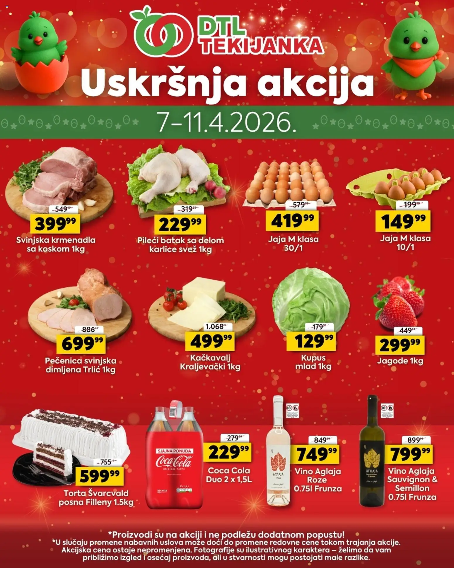 Tekijanka katalog - važi od 07.04.2026 | Strana: 1 | Proizvode: Coca Cola, Kupus, Svinjska krmenadla, Krmenadla