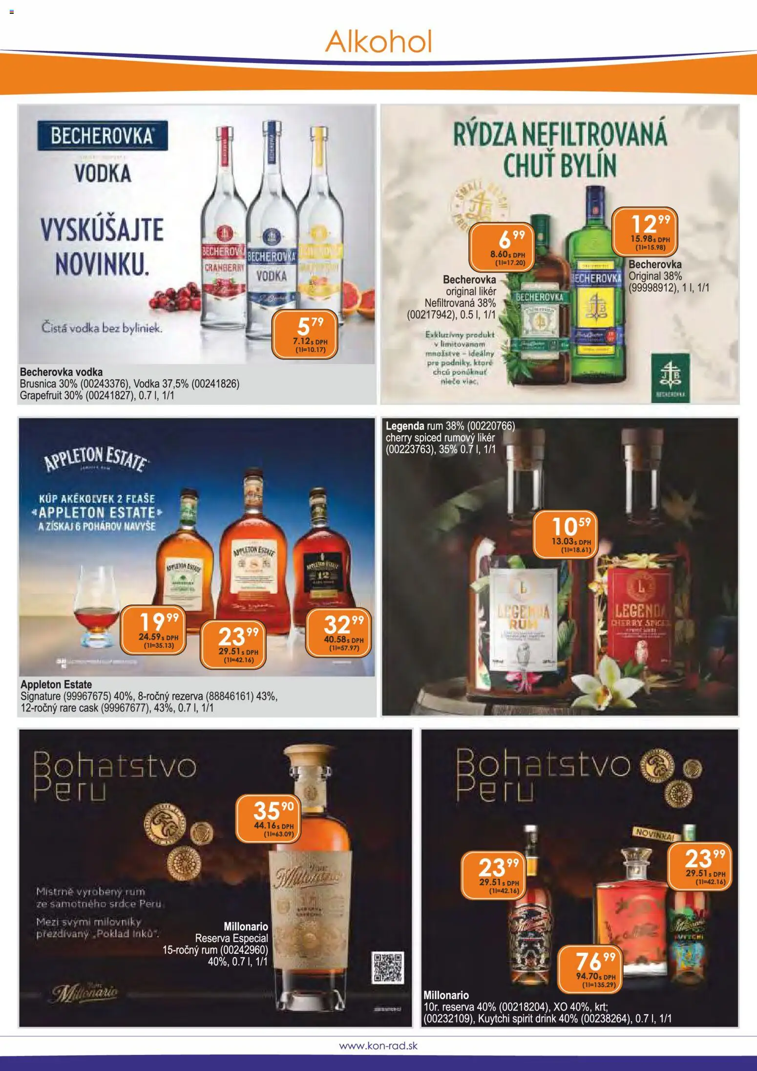 Nové KON - RAD akcie – leták je platný od 01.11.2025 | Strana: 11 | Produkty: Becherovka, Grapefruit, Alkohol, Rum