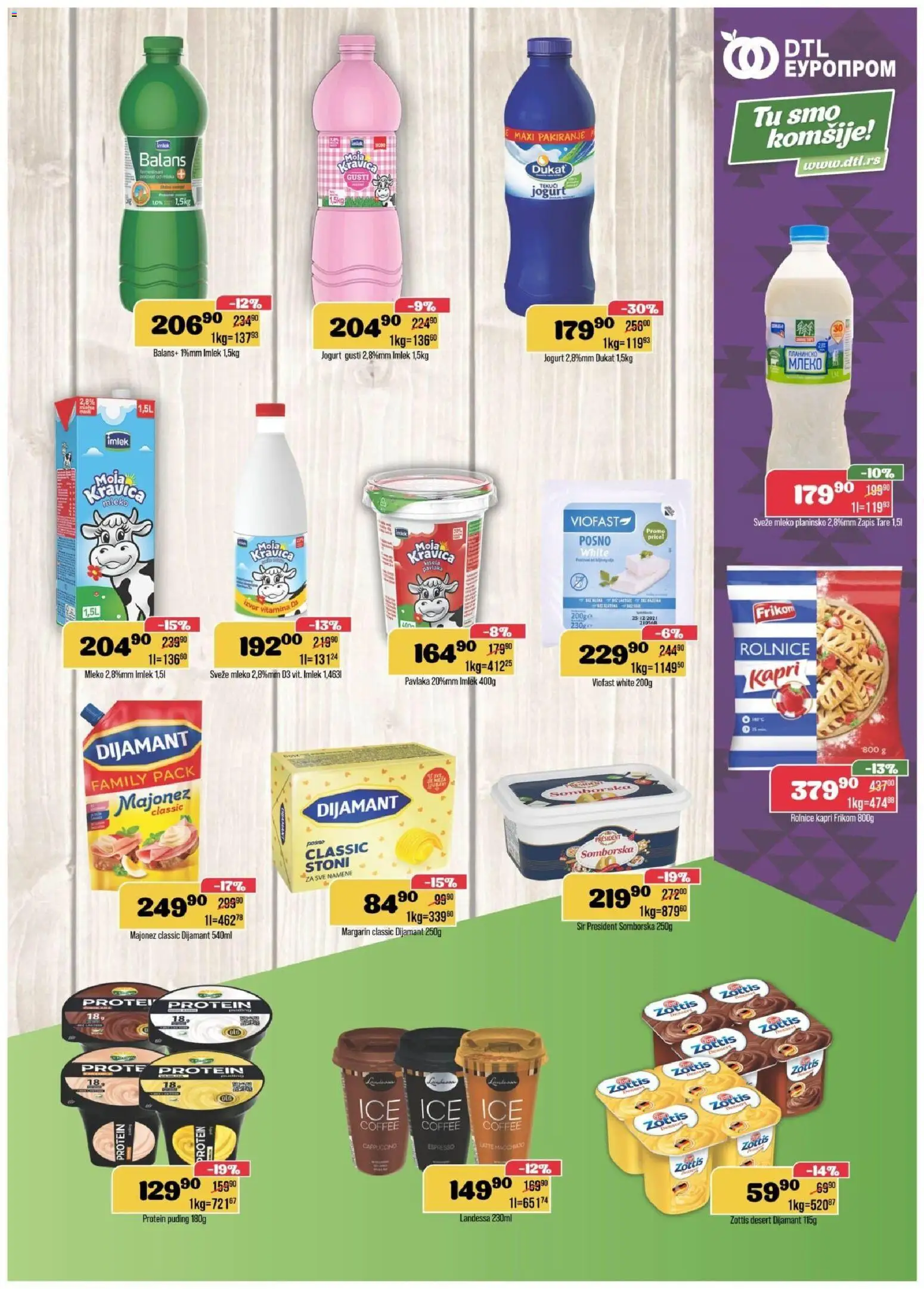 Europrom katalog - važi od 03.12.2025 | Strana: 5 | Proizvode: Protein, Puding, Mleko, Jogurt