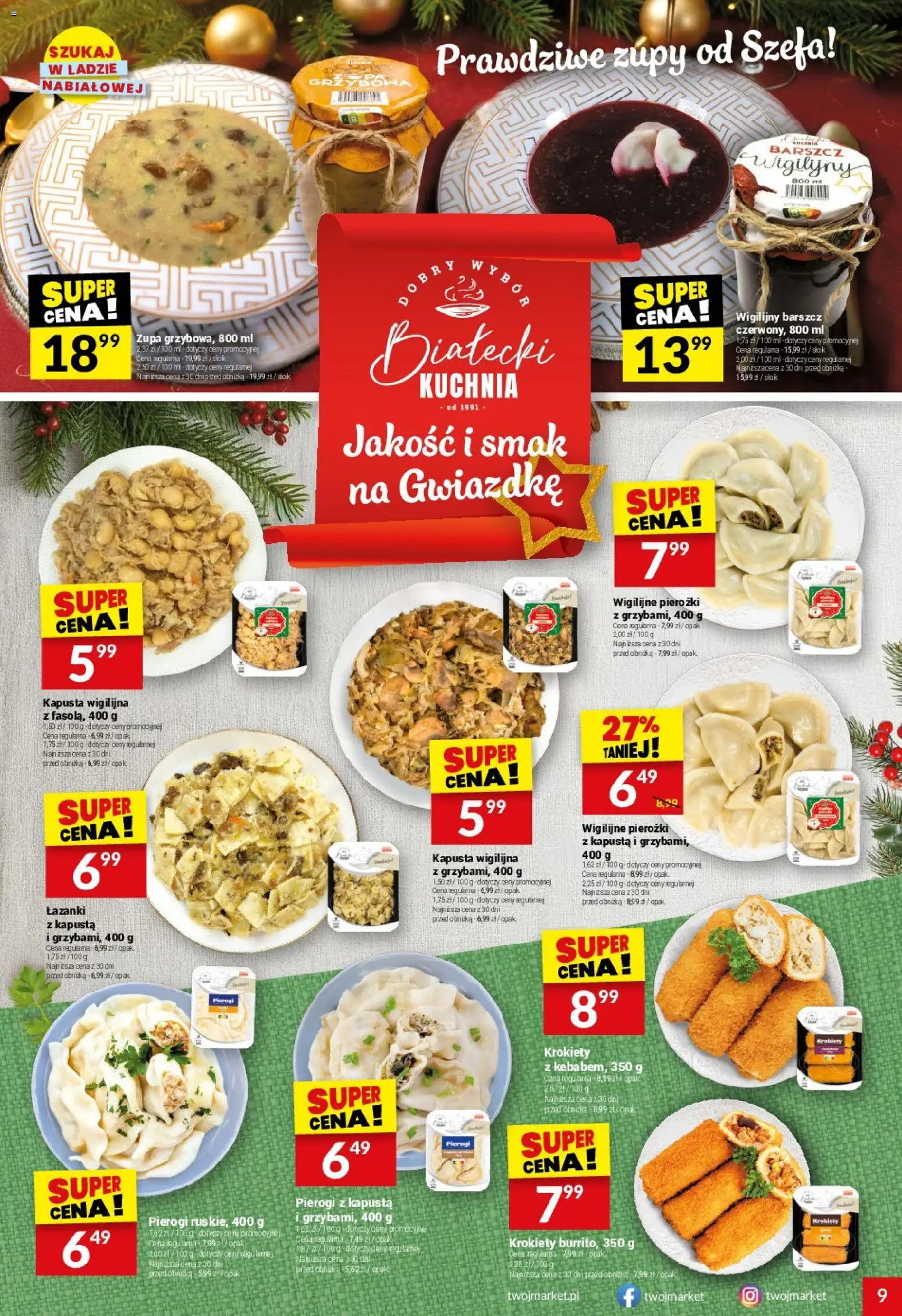 Twój Market Gazetka od 10.12.2025 | Strona: 9 | Produkty: Barszcz, Kapusta, Zupa, Sok