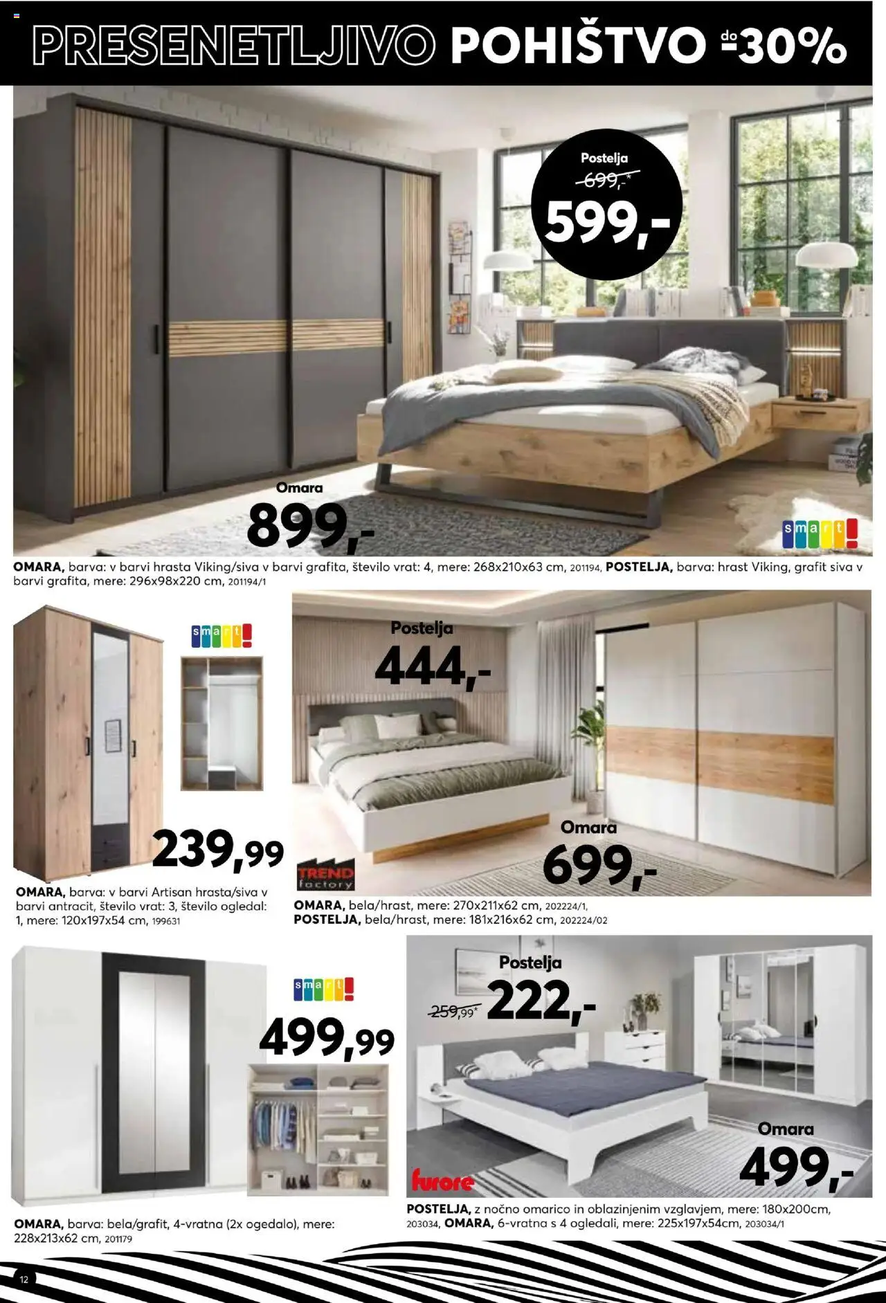 Dipo katalog │ velja od 20.08.2025 | Stran: 12 | Izdelki: Pohištvo, Postelja, Omara, Barva