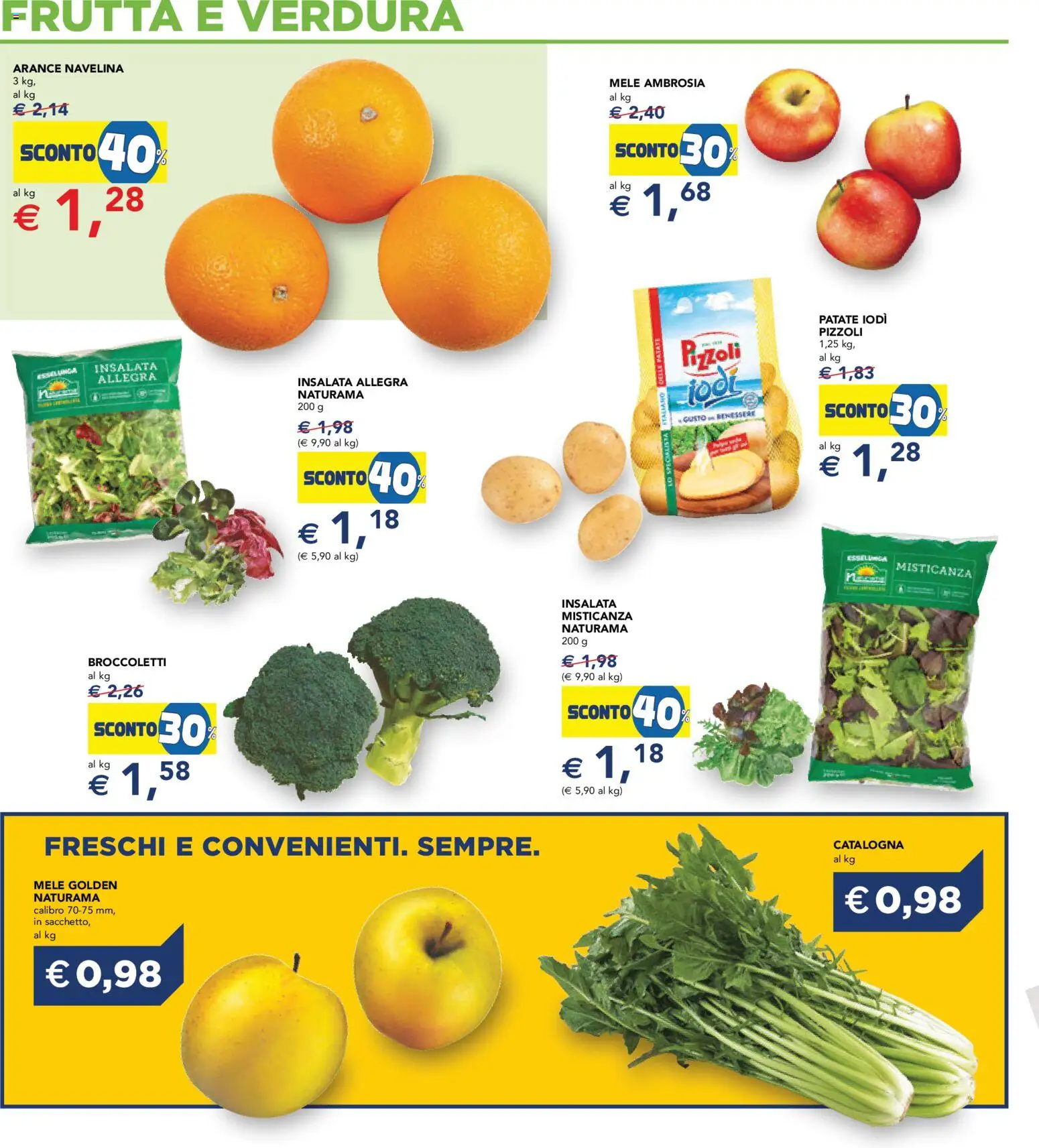 Volantino Esselunga S del 17.11.2025 | Pagina: 11 | Prodotti: Mele, Arance, Insalata, Broccoletti