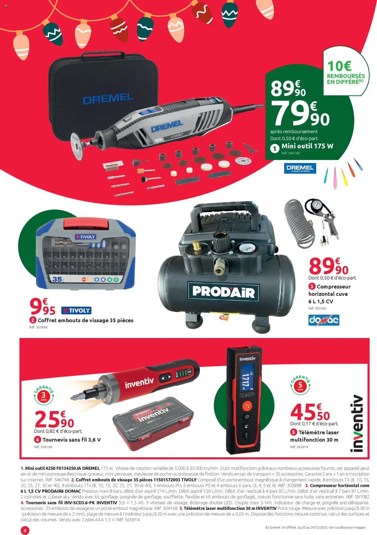 {H1} | Page: 6 | Produits: Sac, Compresseur, Porte, Piles