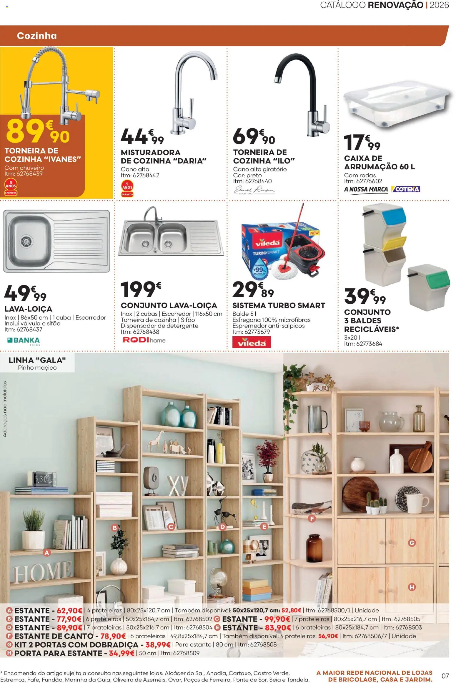 BricoMarché folheto │ válido de 22.01.2026 | Página: 7 | Produtos: Torneira, Portas, Caixa, Chuveiro