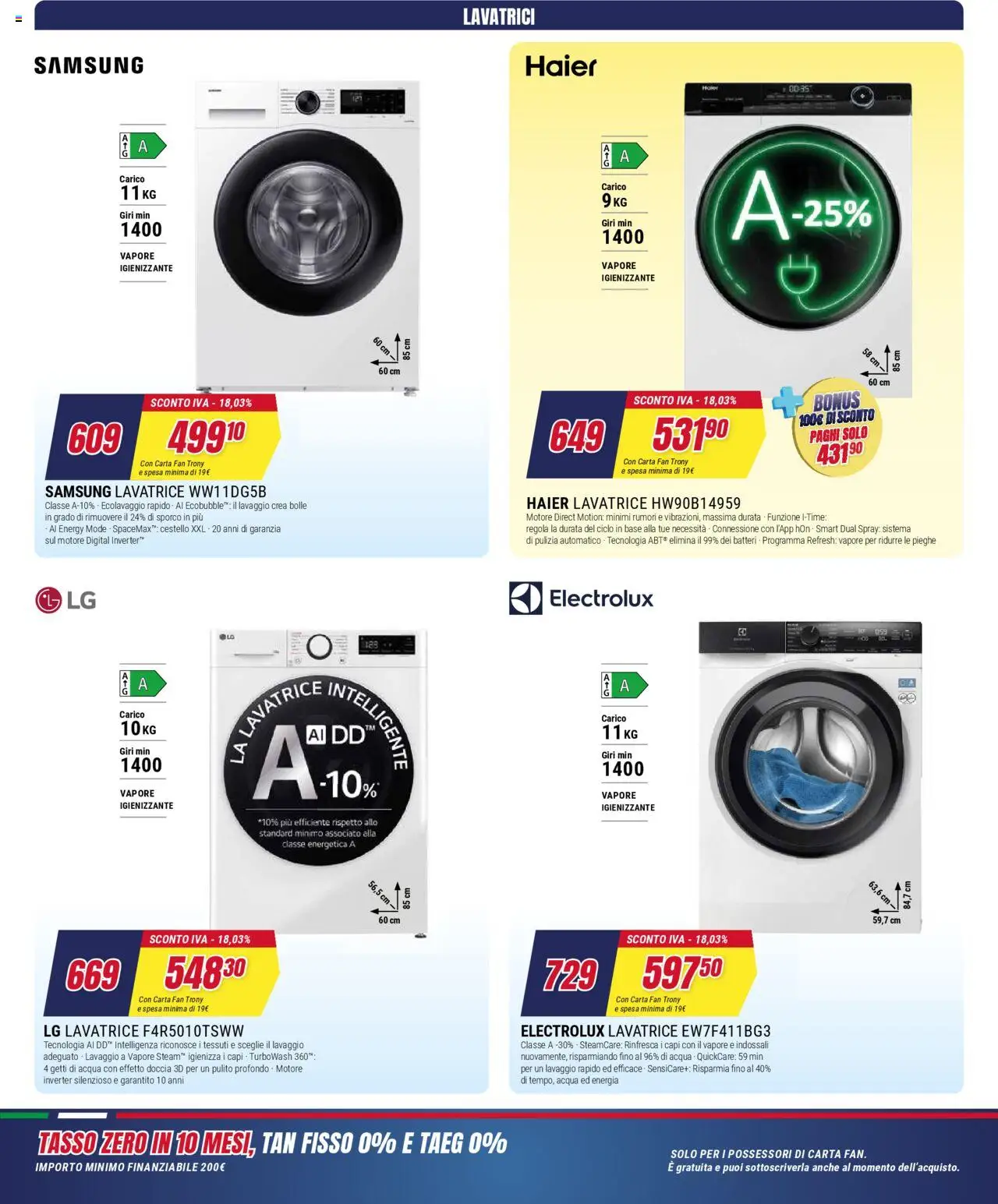 Volantino Trony del 02.10.2025 | Pagina: 9 | Prodotti: Acqua, Fan, Doccia, Samsung