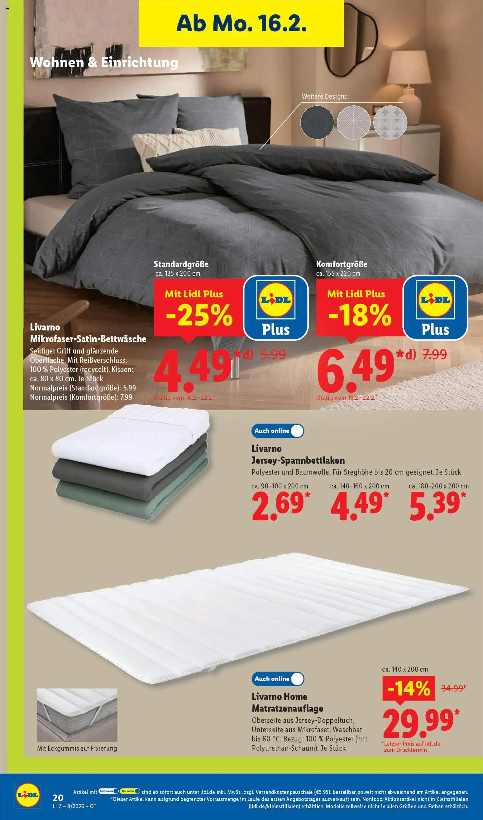 Lidl Prospekt Prenzlau – gültig ab 16.02.2026 | Seite: 38 | Produkte: Kissen