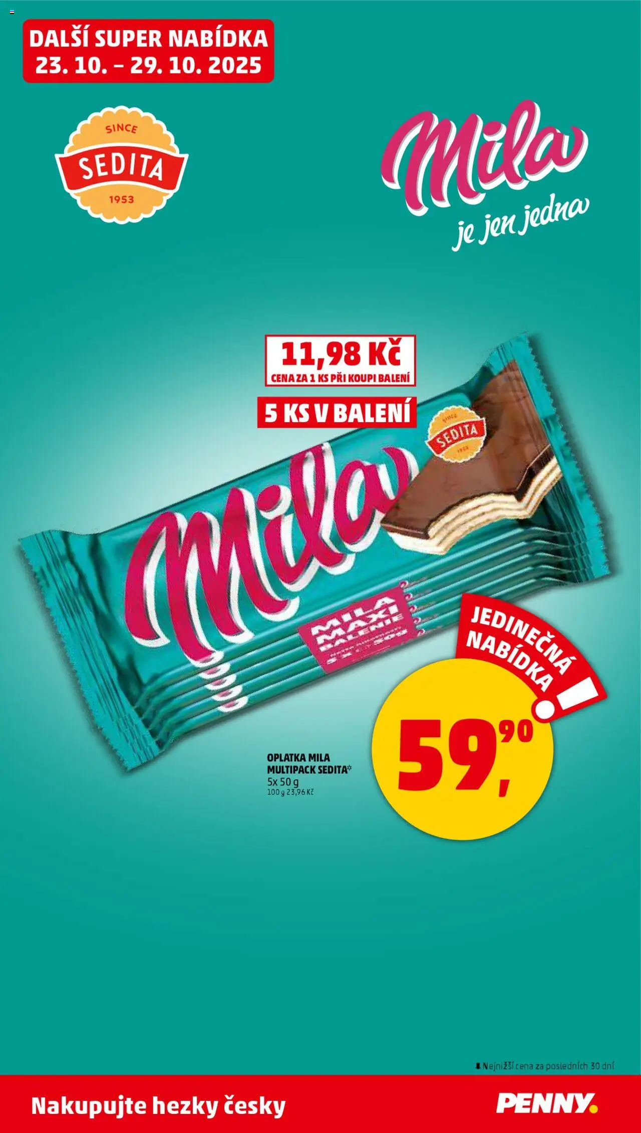 Penny Market leták - Čtvrtečník od 23.10.2025 | Strana: 35 | Produkty: Mila
