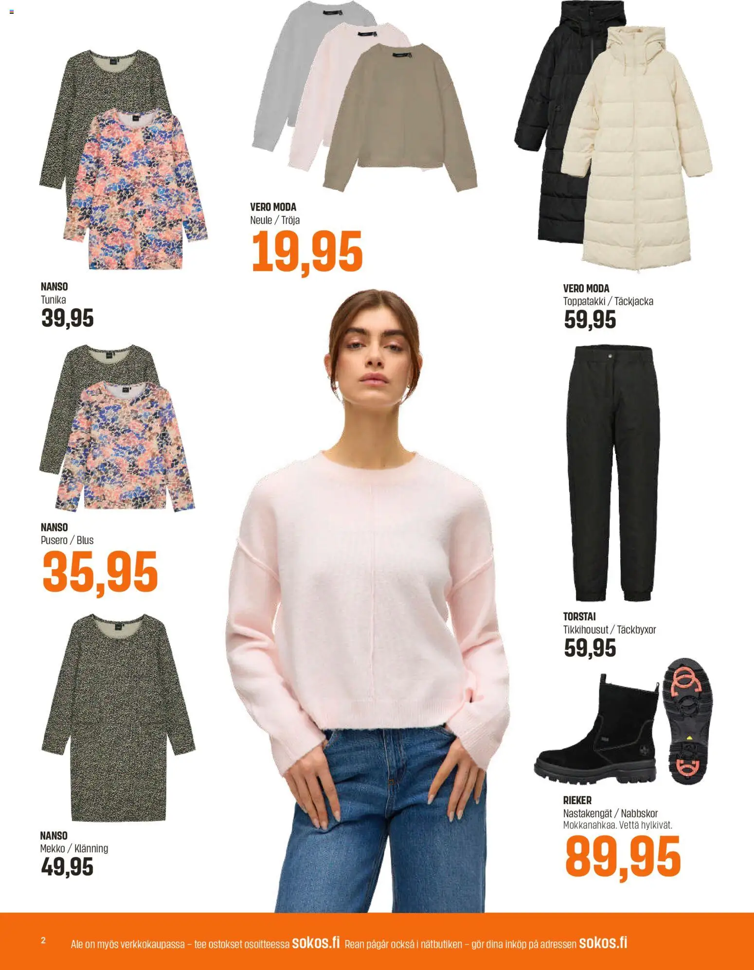 Sokos tarjoukset – voimassa 27.12.2025 alkaen | Sivu: 2 | Tuotteet: Pusero, Tee, Toppatakki, Tunika