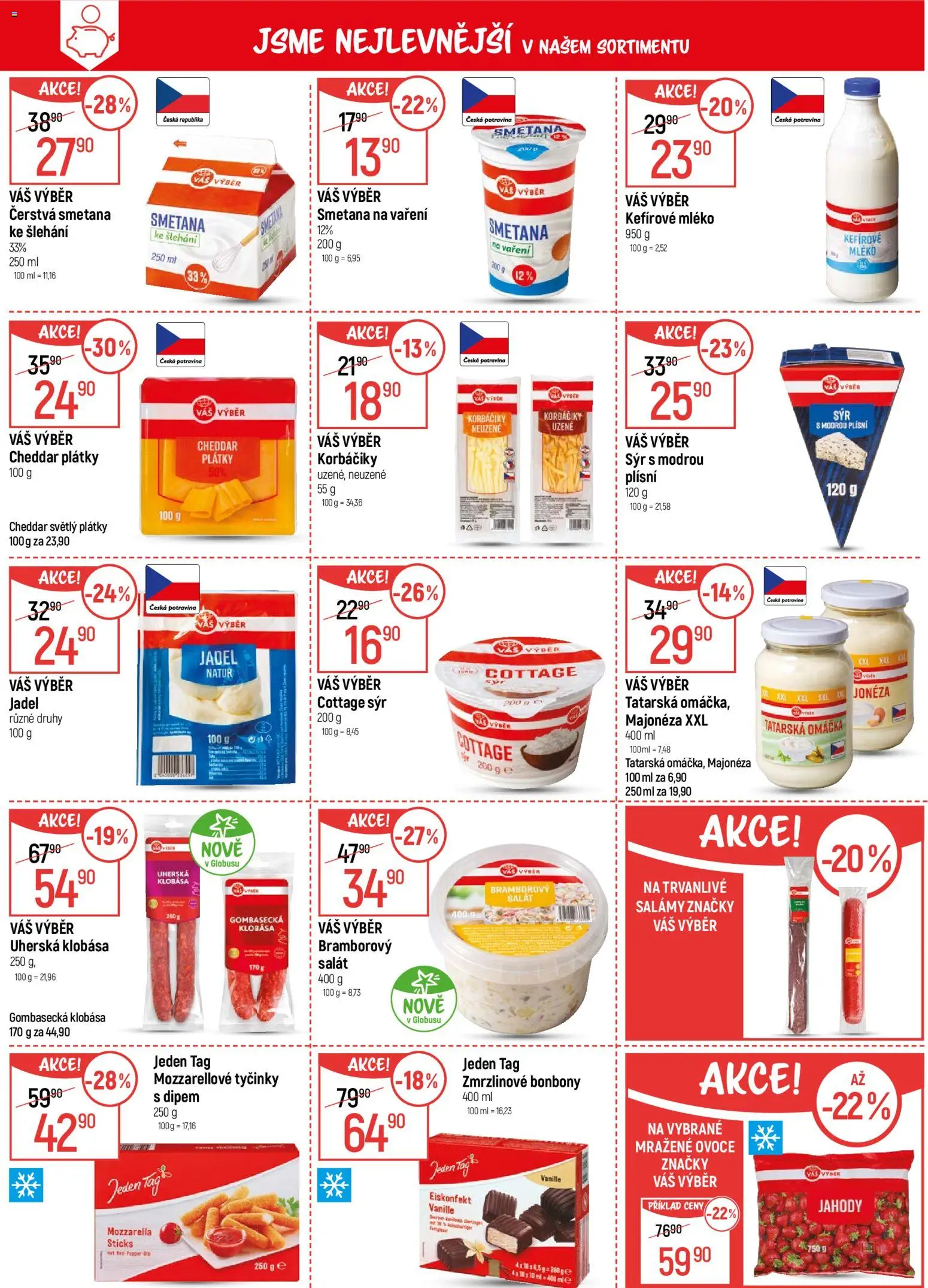 Globus leták - Karlovy Vary od 03.12.2025 | Strana: 3 | Produkty: Salát, Tyčinky, Tatarská omáčka, Cottage