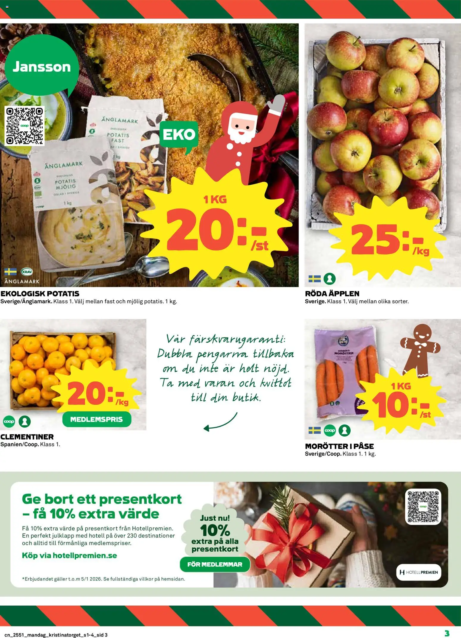 Coop reklamblad aktuell från 15.12.2025 | Sida: 3 | Produkter: Galler, Äpplen, Potatis