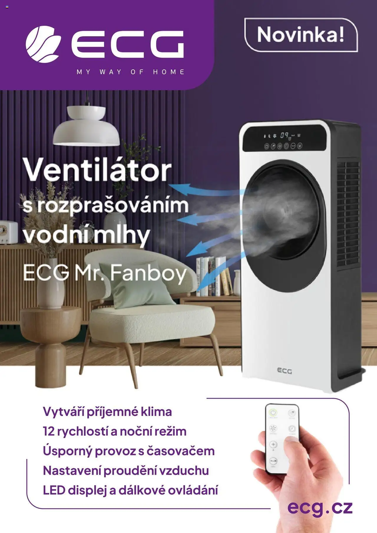 Expert elektro katalog - ECG - Malé domácí spotřebiče od 01.10.2024 | Strana: 52 | Produkty: Ventilátor, LED