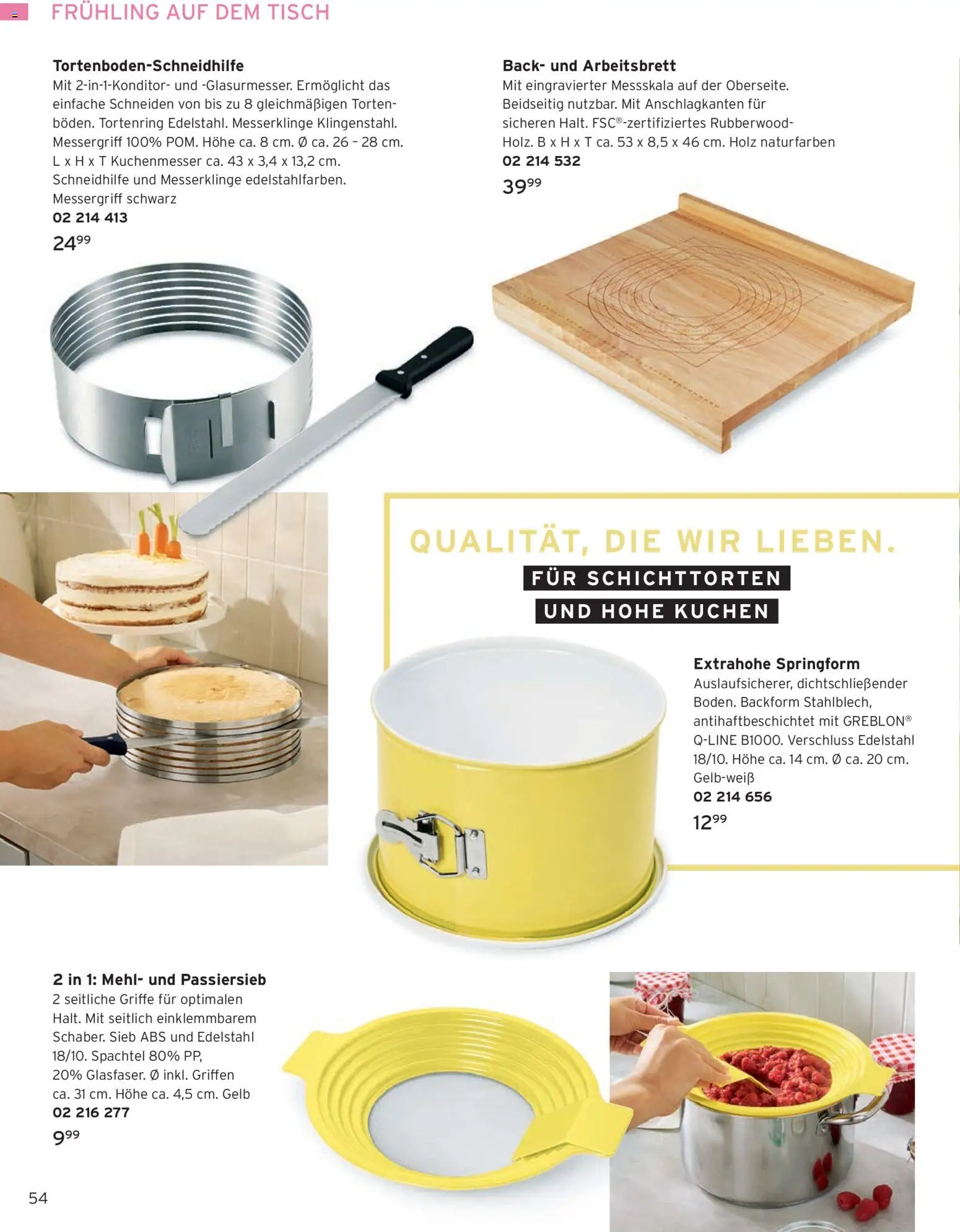 Angebote Tchibo – gültig ab 01.03.2026 | Seite: 54 | Produkte: Mehl, Tisch, Kuchen