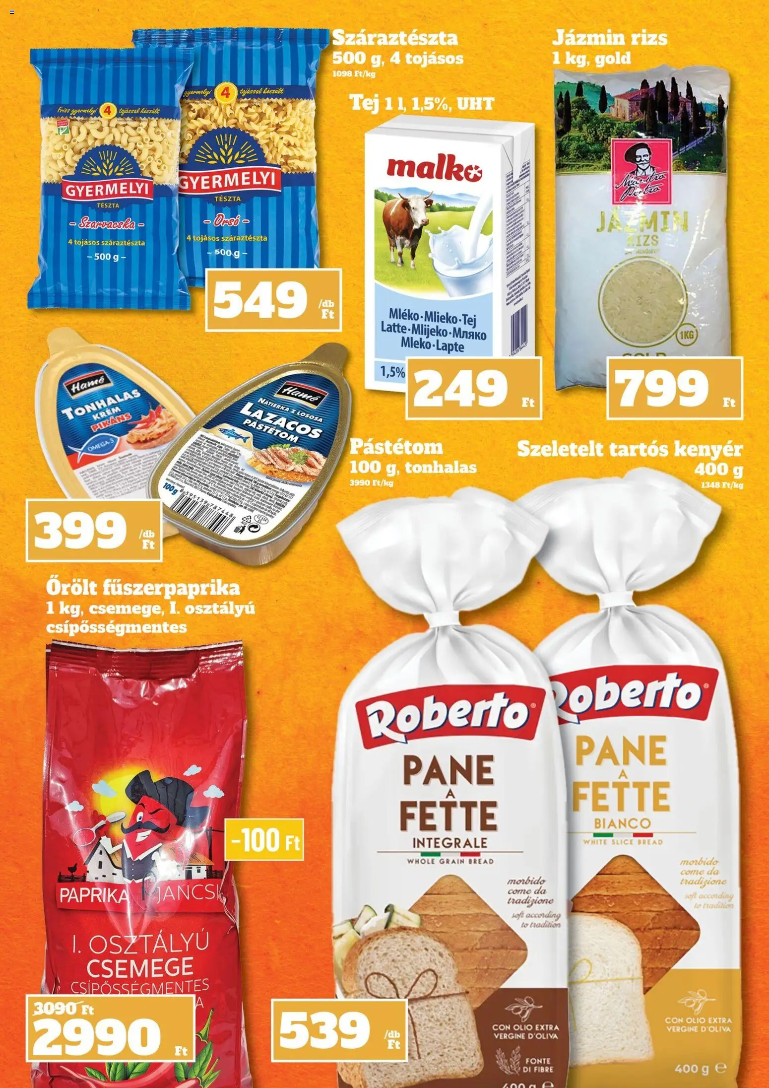 Family Diszkont akciós ujság - amely érvényes a következő dátumtól: 08.01.2026 | Oldal: 7 | Termékek: Kenyér, Rizs, Tészta, Száraztészta