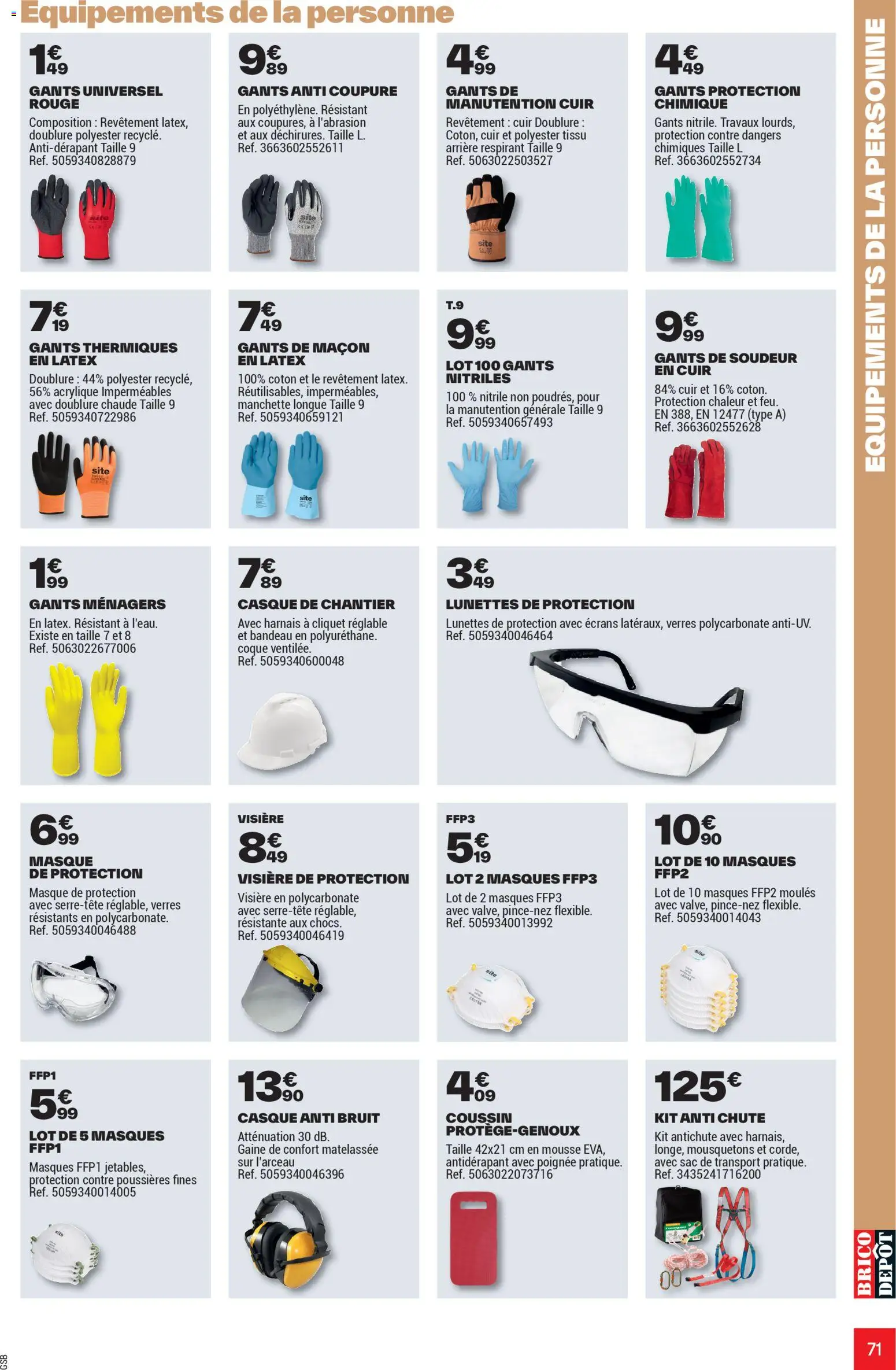 {H1} | Page: 71 | Produits: Mousse, Masque, Sac de transport, Casque