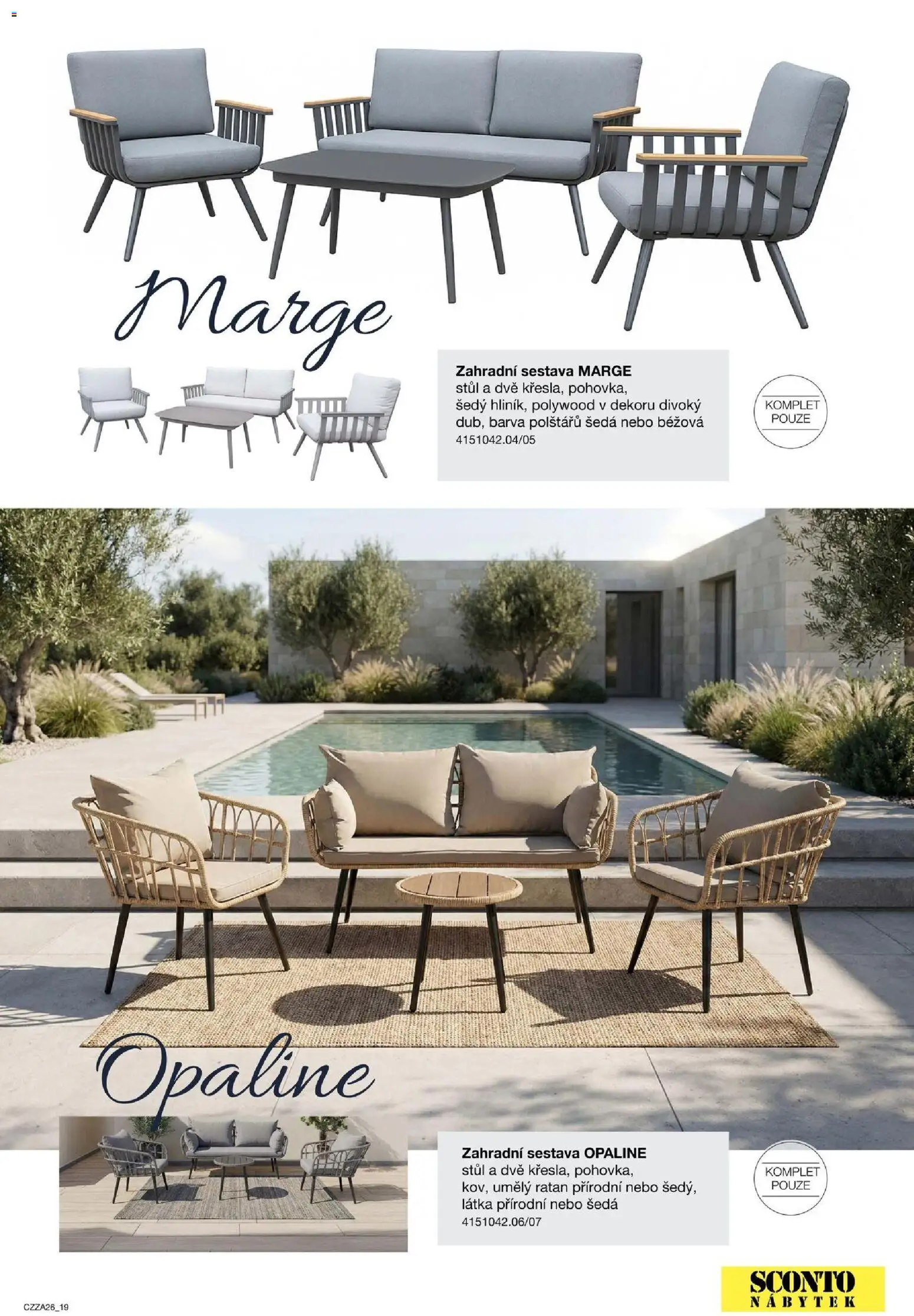 Sconto nábytek katalog - Zahradní speciál od 01.01.2026 | Strana: 19 | Produkty: Nábytek, Stůl