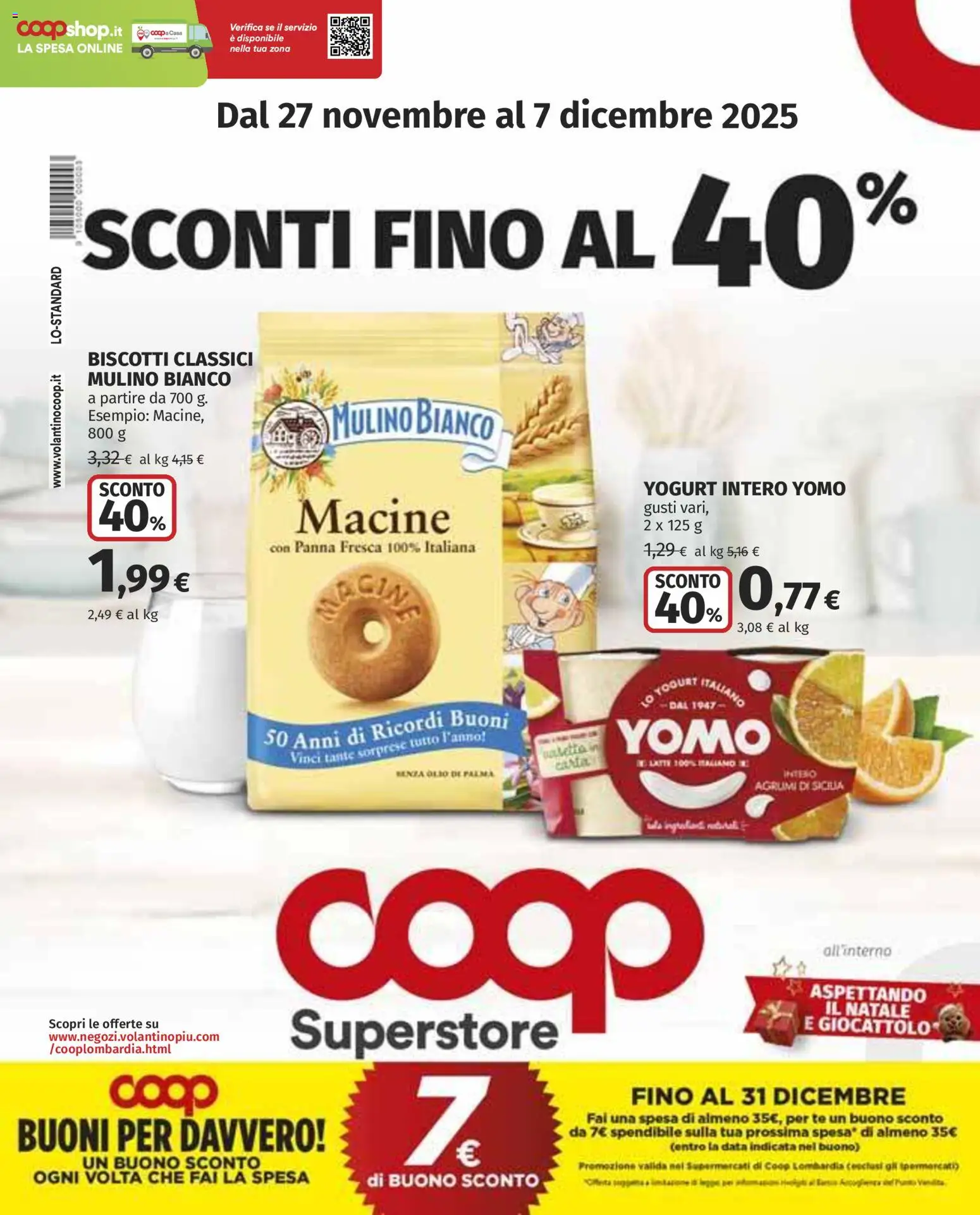 Volantino COOP del 27.11.2025 | Pagina: 1 | Prodotti: Tè, Olio, Agrumi, Data