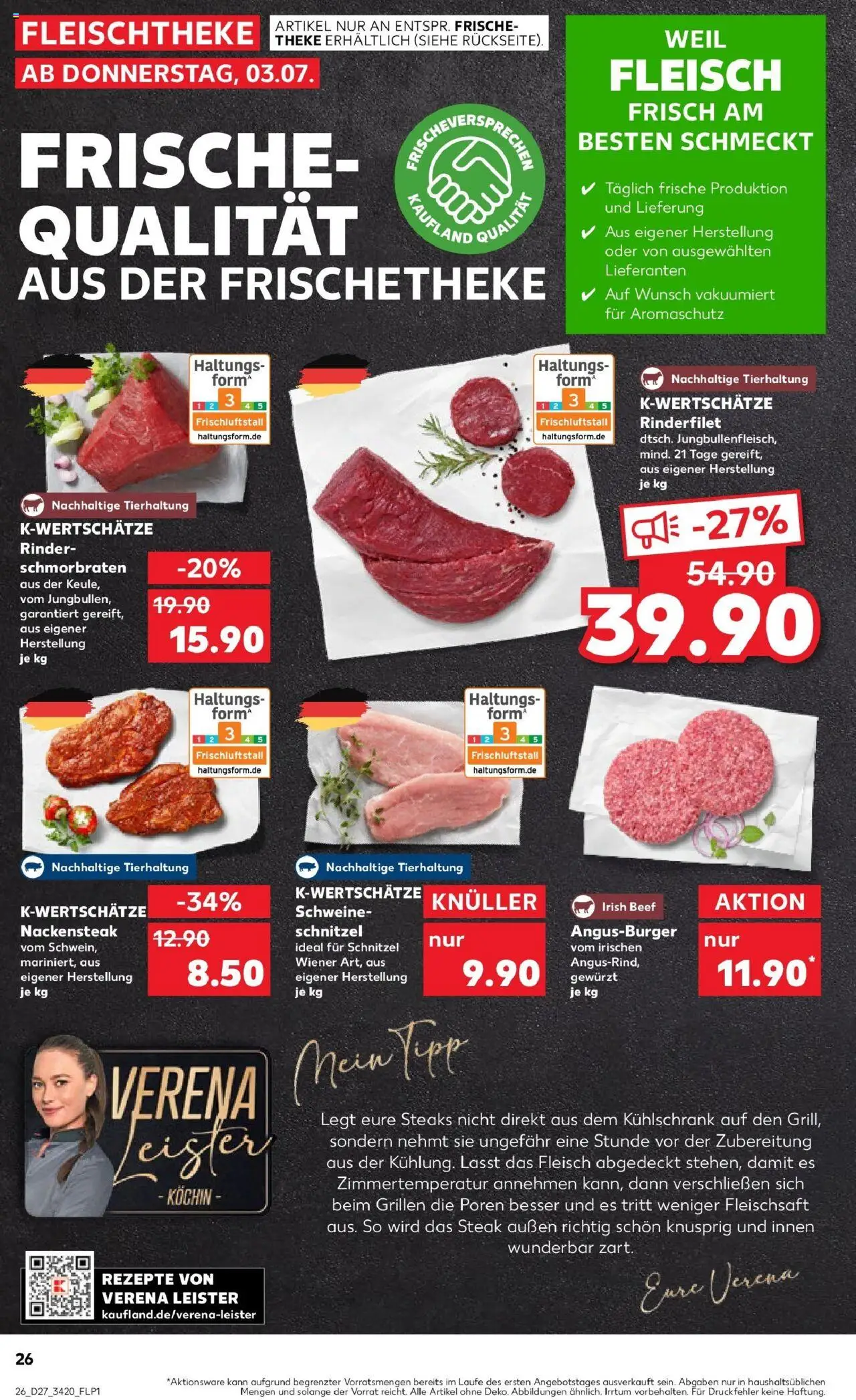 Kaufland prospekt Quedlinburg	 - gültig ab dem 06.07.2025 | Seite: 41 | Produkte: Rinderfilet, Kühlschrank, Schnitzel, Steak