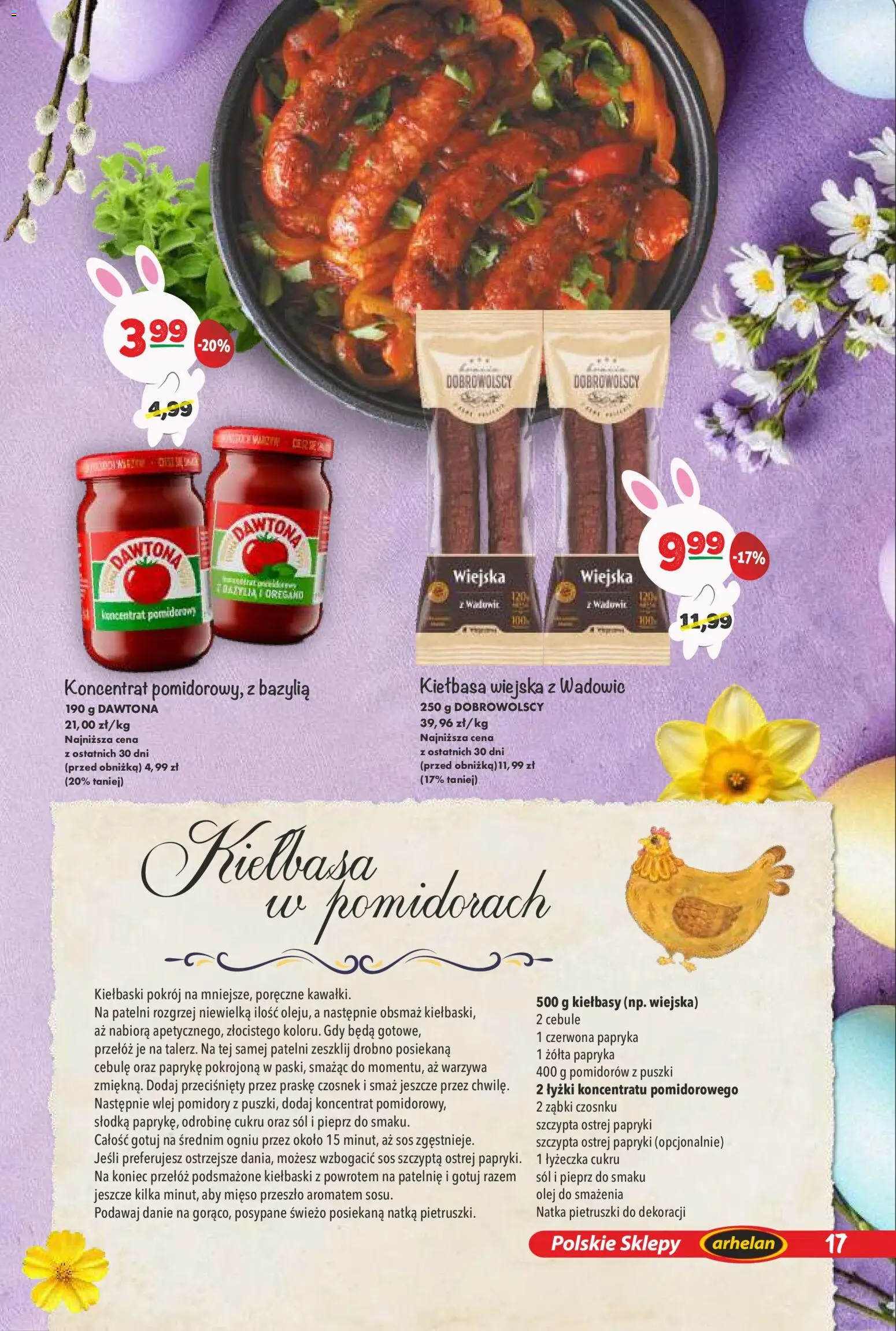 Arhelan gazetka - Smaki Wielkanocy od 20.03.2026 | Strona: 17 | Produkty: Koncentrat pomidorowy, Papryka, Olej, Sól