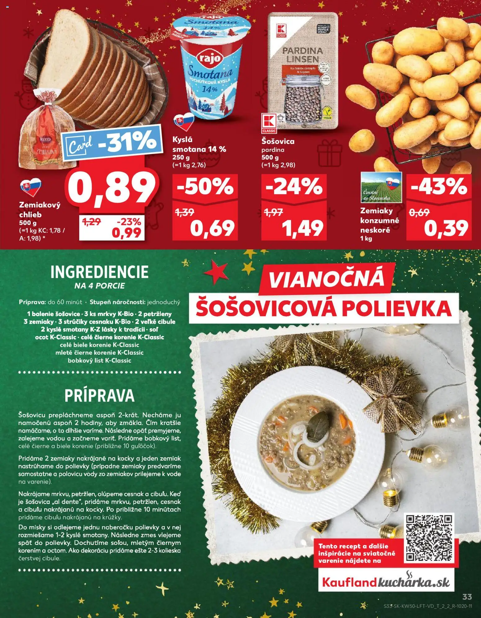 Nové Kaufland akcie – leták je platný od 11.12.2025 | Strana: 33 | Produkty: Čierne korenie, Korenie, Zemiaky, Ocot