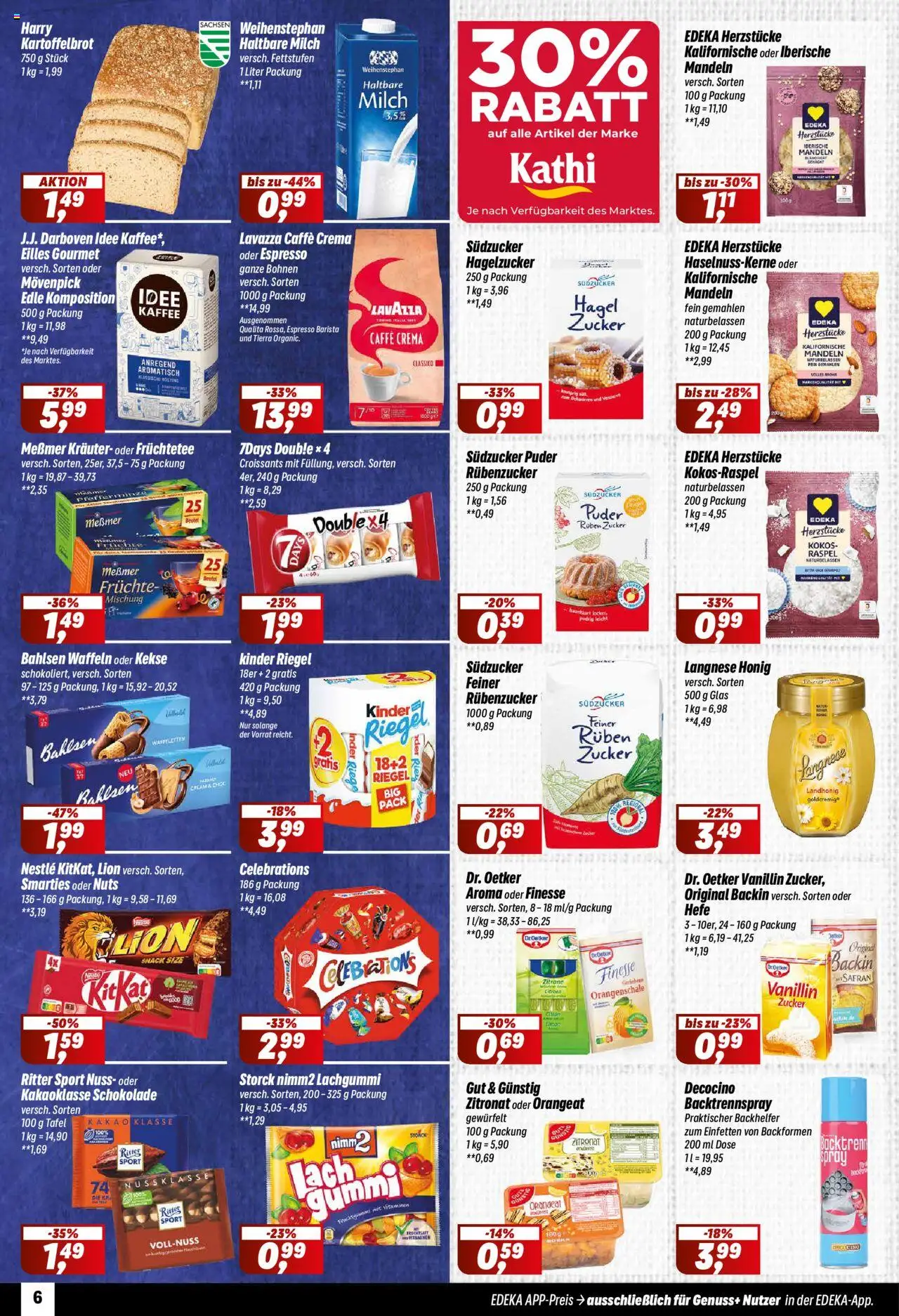 Simmel Prospekt 	 – gültig ab 06.10.2025 | Seite: 6 | Produkte: Kaffee, Puder, Mandeln, Kinder riegel