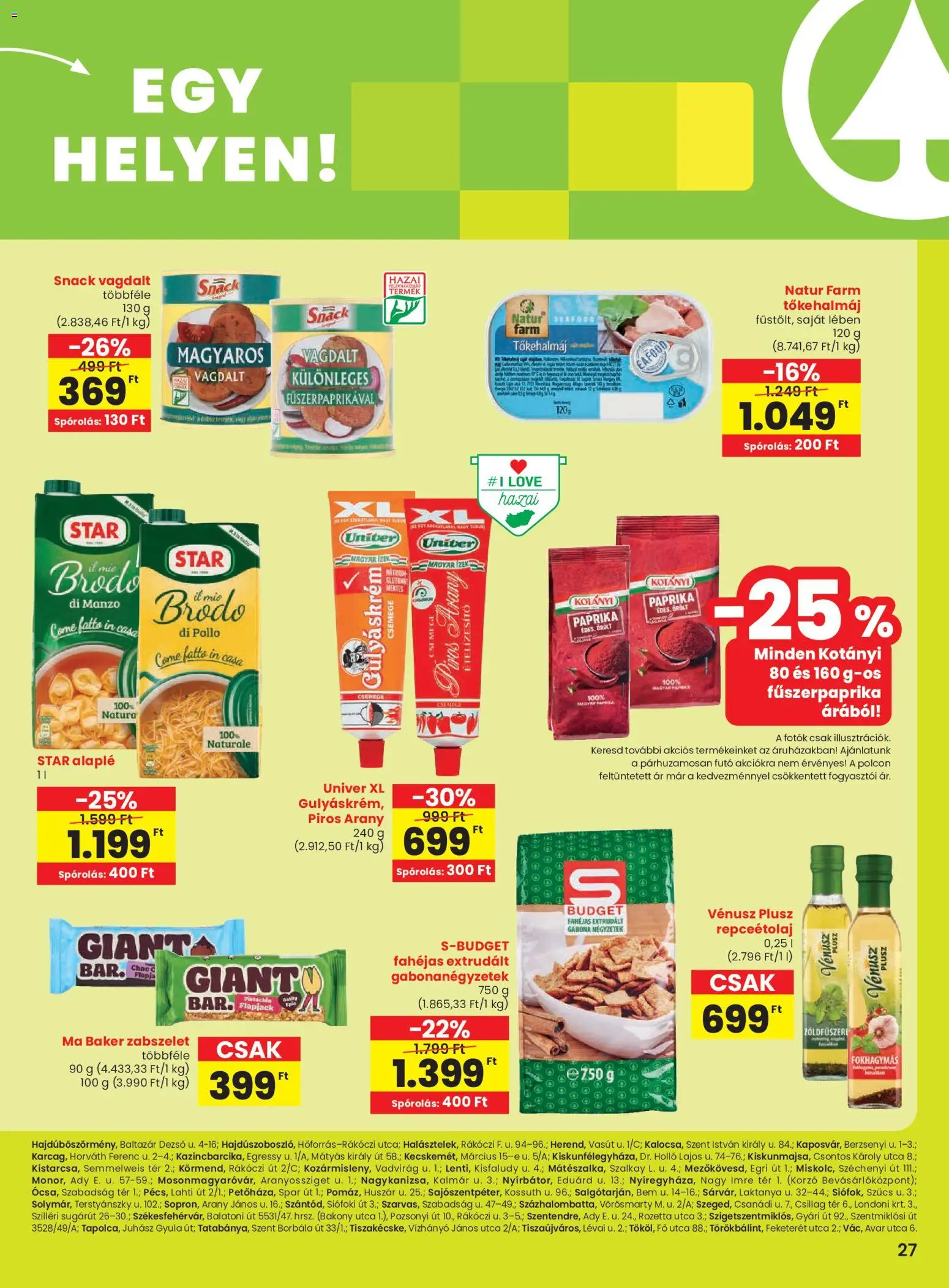 Spar akciós ujság - amely érvényes a következő dátumtól: 04.12.2025 | Oldal: 4 | Termékek: Gulyáskrém, Tőkehalmáj, Ételízesítő