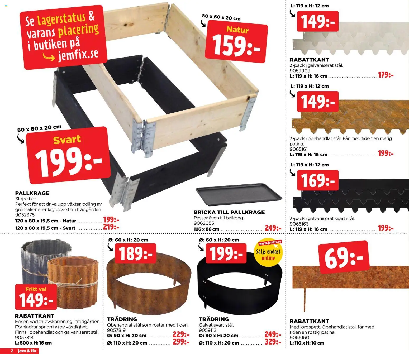 Jem & Fix reklamblad aktuell från 05.04.2026 | Sida: 2 | Produkter: Pallkrage