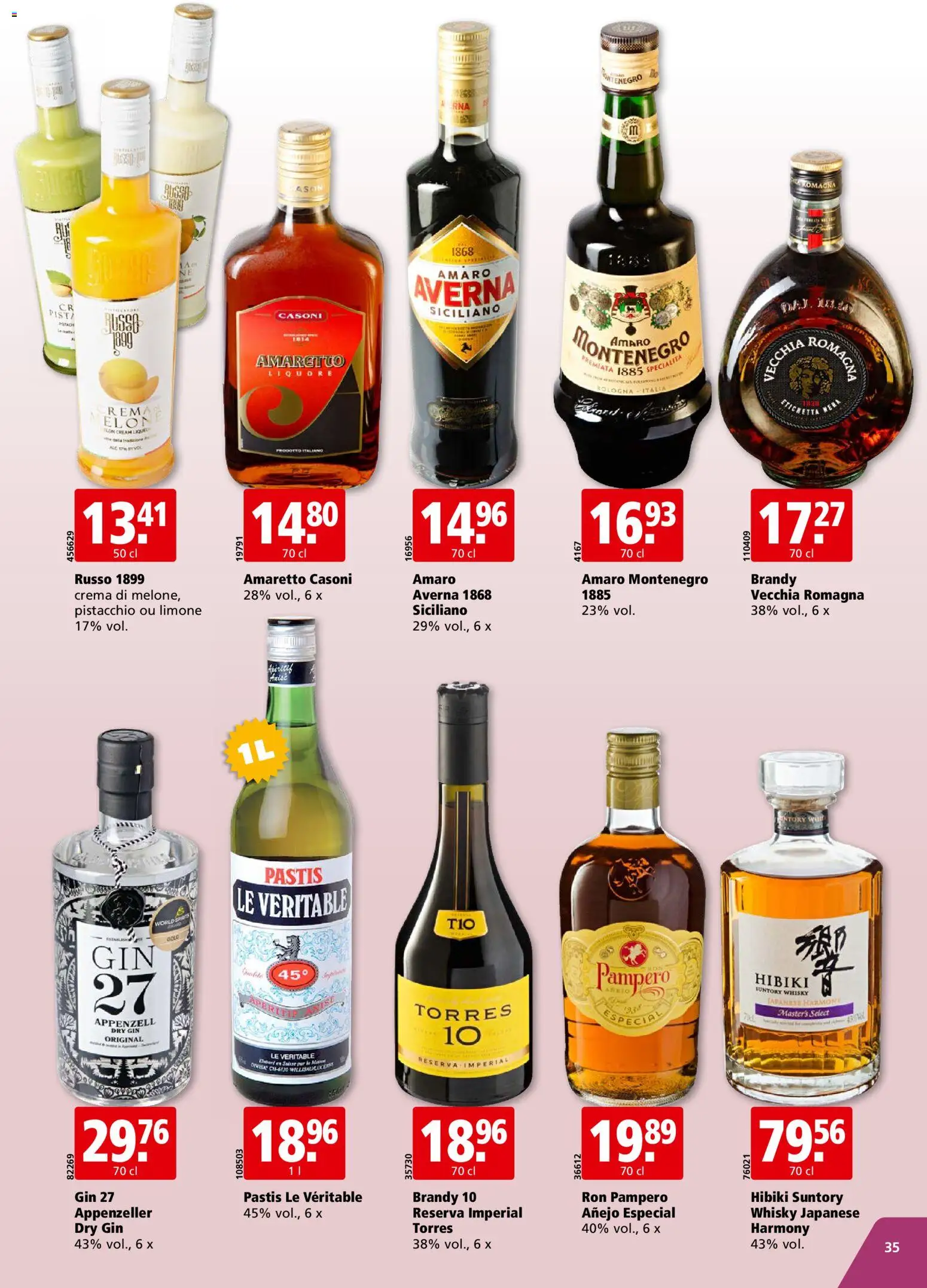 Aligro aktionen Chavannes, Matran, Genève, Sion – gültig ab 20.04.2026 | Seite: 35 | Produkte: Gin