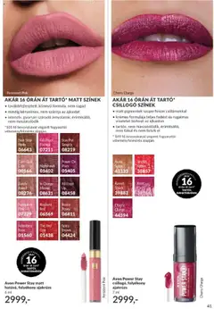 Avon akciós ujság - amely érvényes a következő dátumtól: 01.07.2025 | Oldal: 41 | Termékek: Sangria, Ajakrúzs