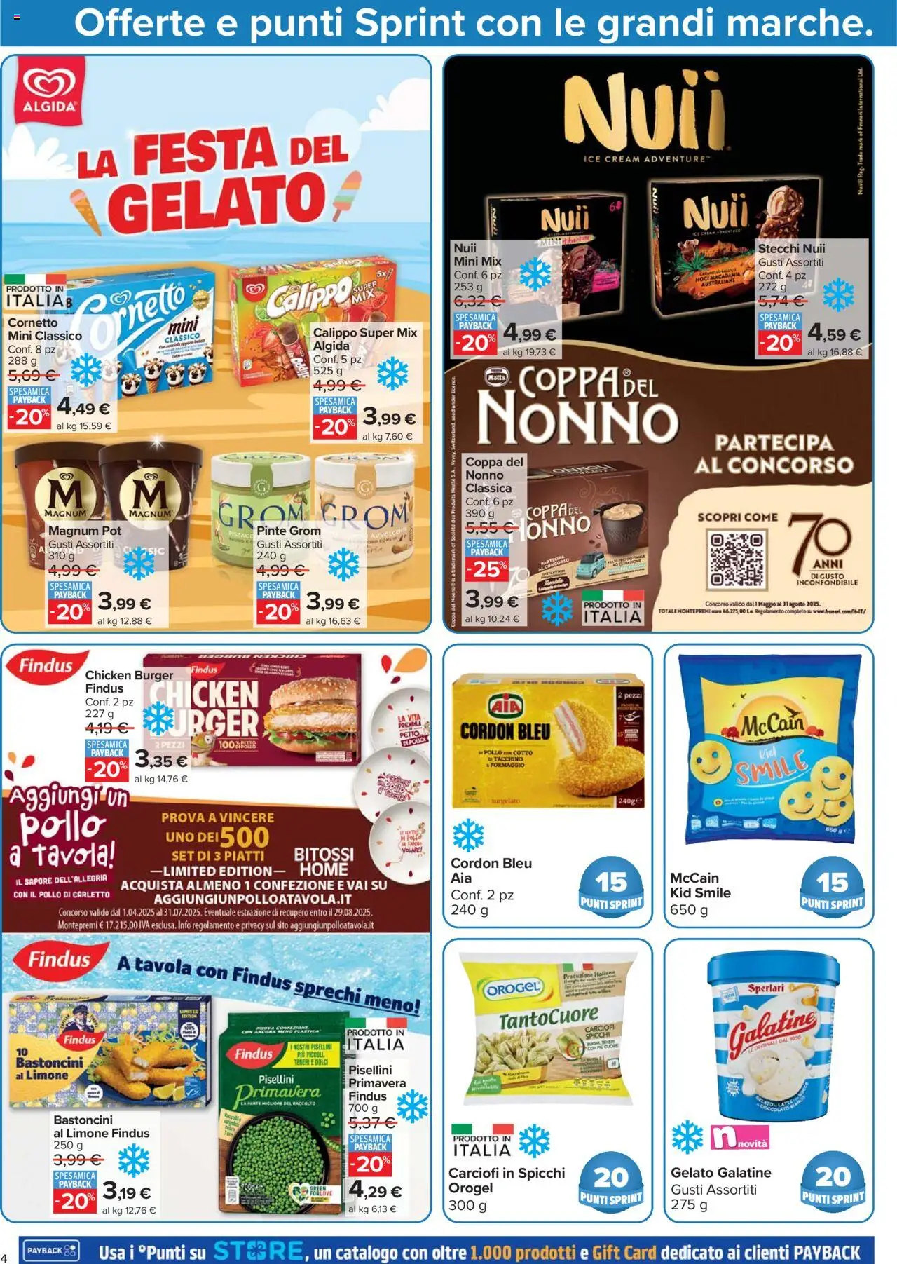 Volantino Carrefour del 07.08.2025 | Pagina: 4 | Prodotti: Cornetto, Gelato, Formaggio, Body