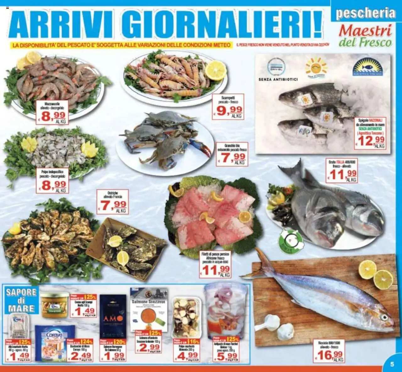 Volantino CTS del 19.08.2025 | Pagina: 5 | Prodotti: Salmone, Pesce, Polpo, Pesca