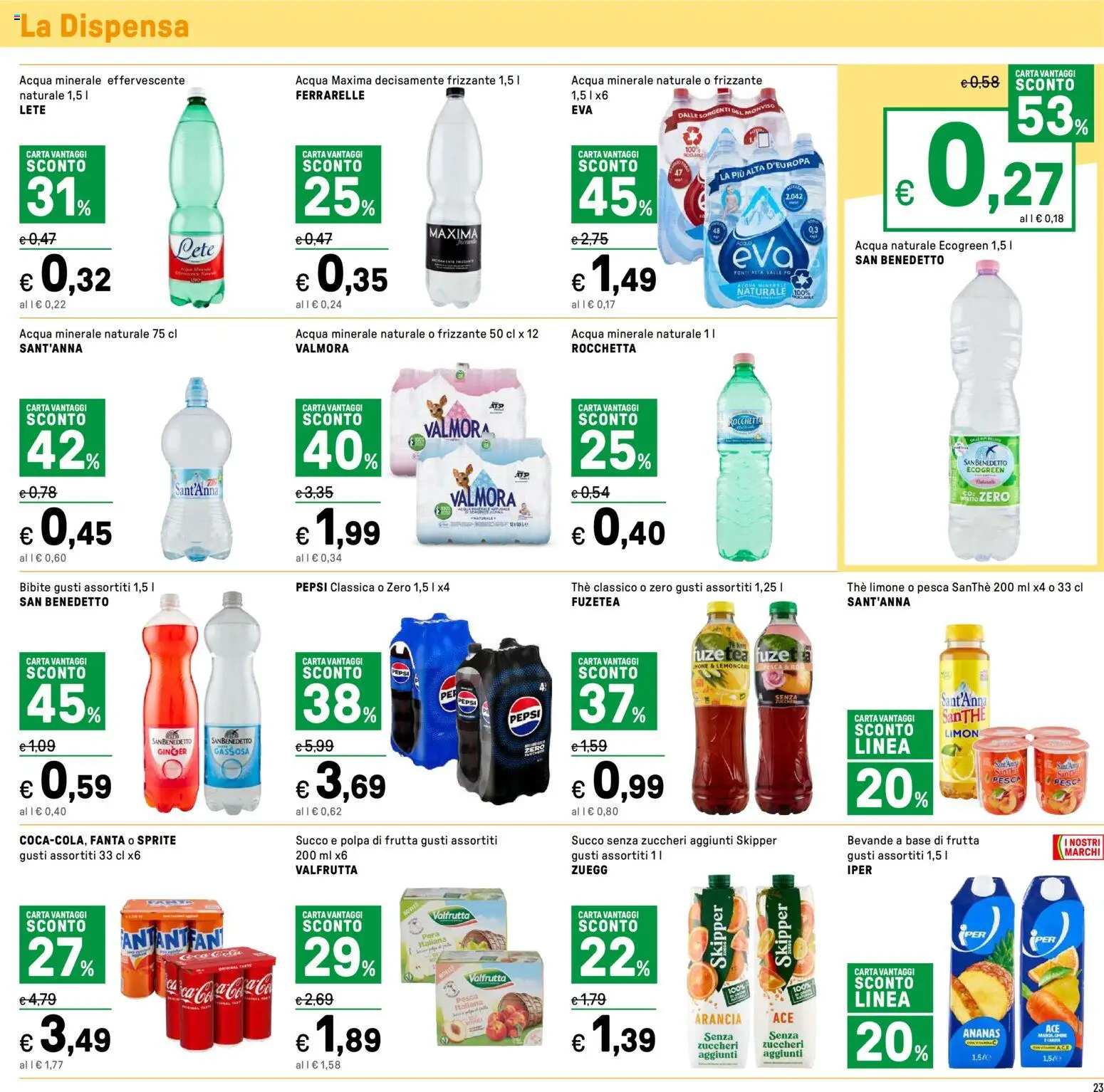 Volantino Iper del 24.10.2025 | Pagina: 23 | Prodotti: Limone, Ananas, The, Fanta